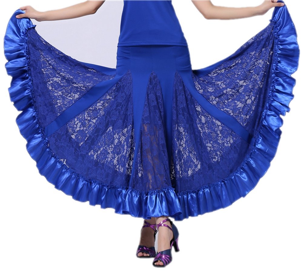 CISMARK® Elegant Ballroom Dance Skirt - Latin Swing Party Long Skirt for Women | Perfect for Salsa, Tango & Competition Dancing