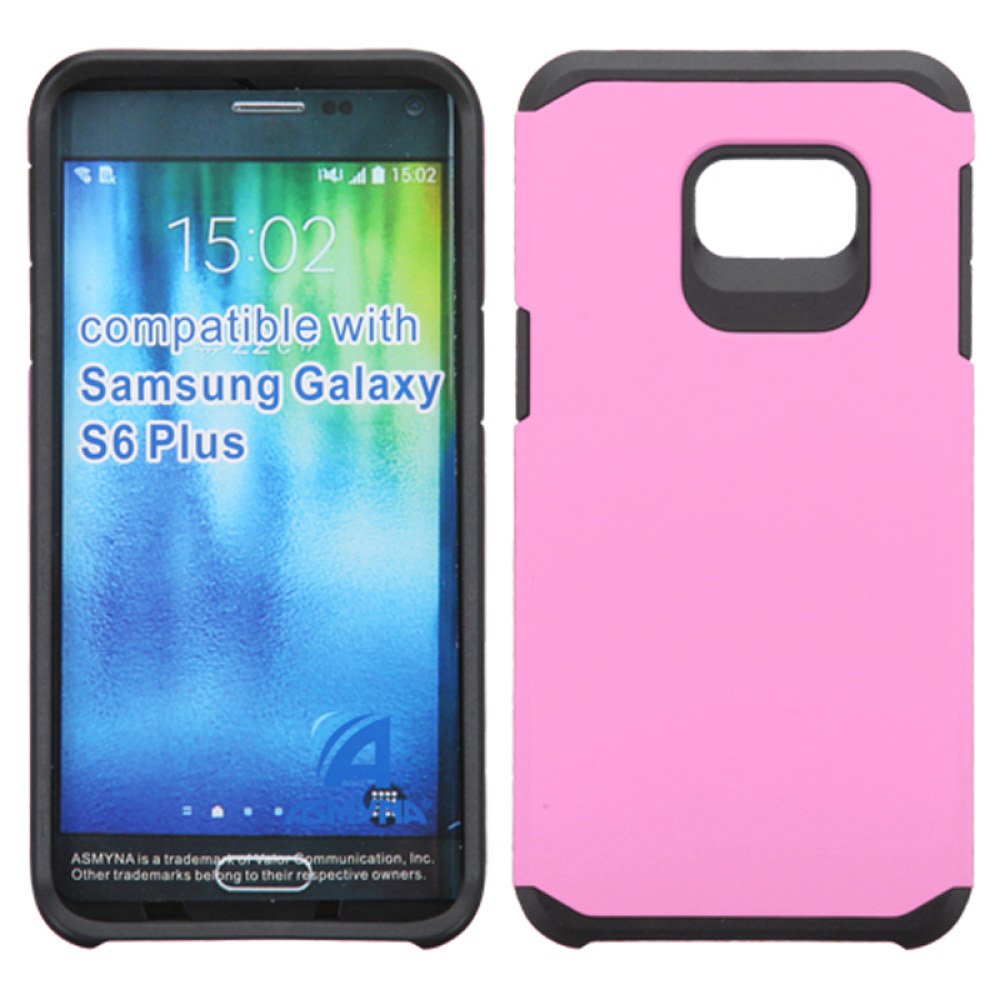 Samsung Galaxy S6 Edge Plus Shockproof Armor Case - Pink & Black Heavy Duty Protective Cover for Smartphone - Perfect for Outdoor, Travel & Daily Use