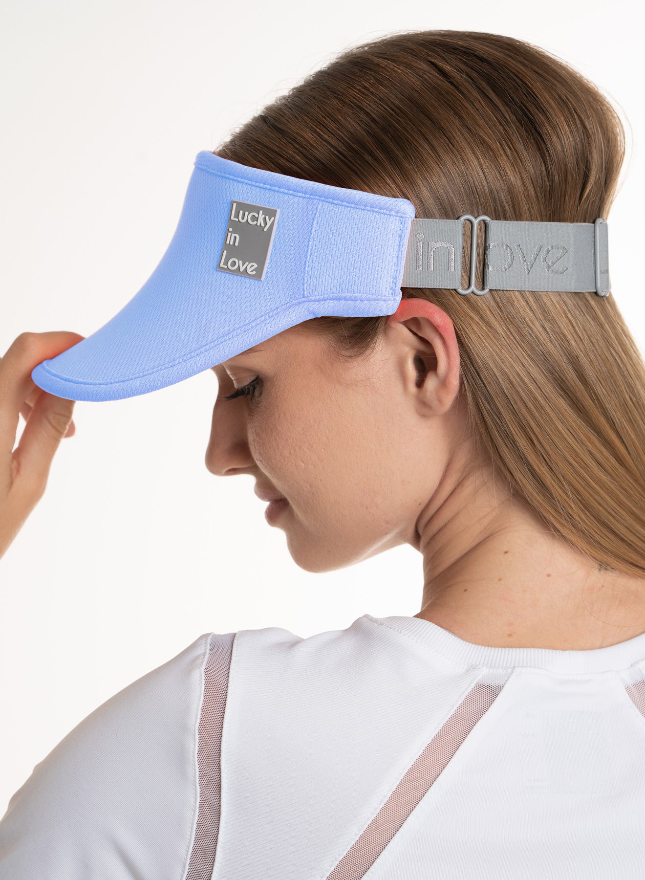 Lucky Logo Stretch Visor Hat - Adjustable & Breathable Sun Hat for Men & Women - Perfect for Running, Golf, Hiking & Outdoor Activities