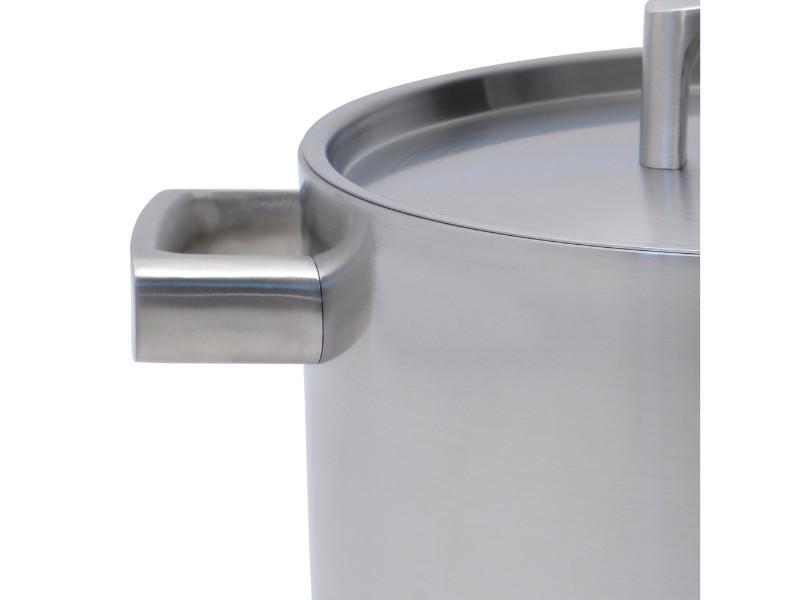 BergHOFF Ron 10-Ply 18/10 Stainless Steel Covered Stockpot 6.4Qt (6 Liter) - Heavy Duty Cooking Pot for Soups, Stews, Pasta & Large Family Meals