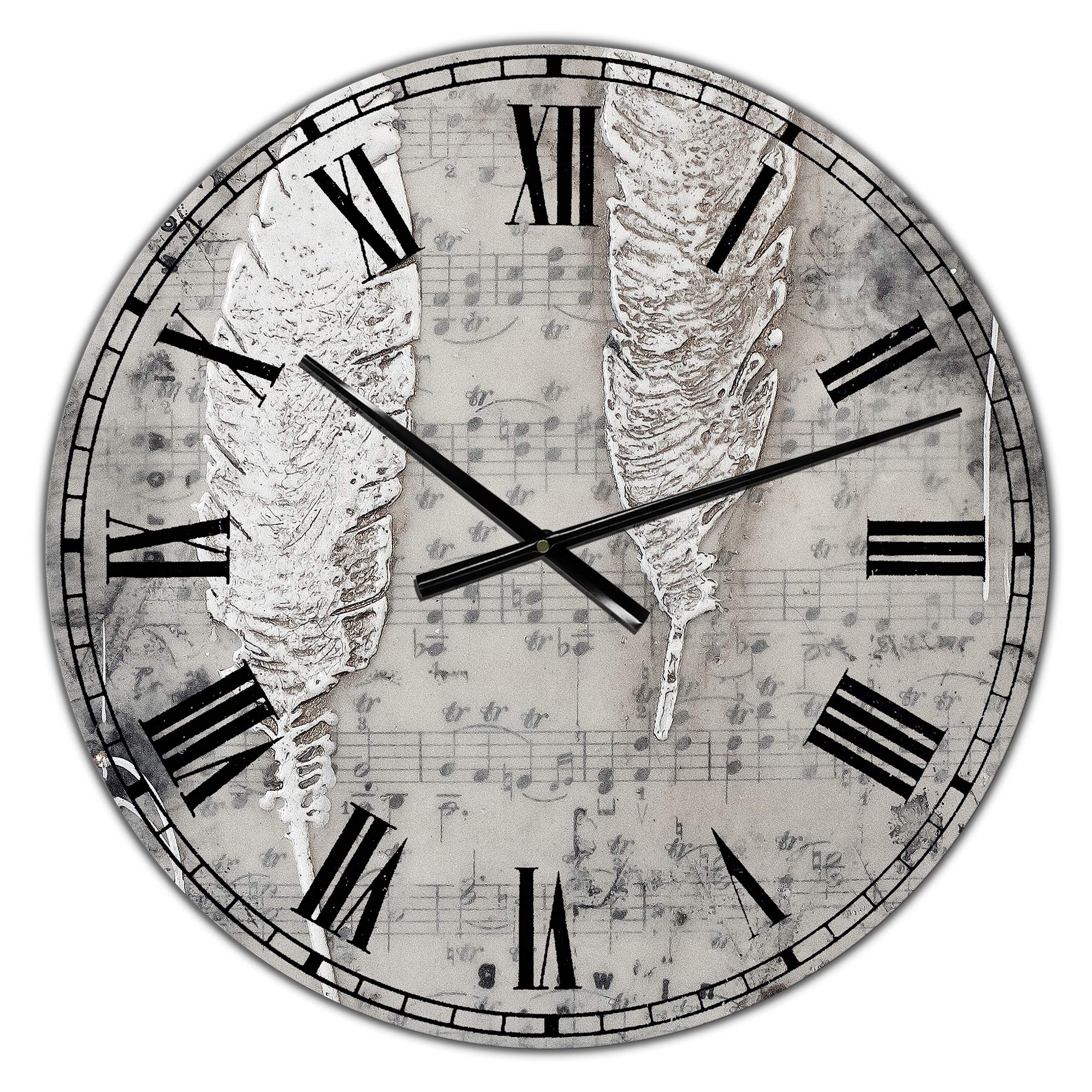 Designart Heaven Sent Cottage Circle Wall Clock - Round Metal Wall Decor for Home, Living Room, Bedroom & Office | Perfect for Farmhouse, Boho & Vintage Style Interiors