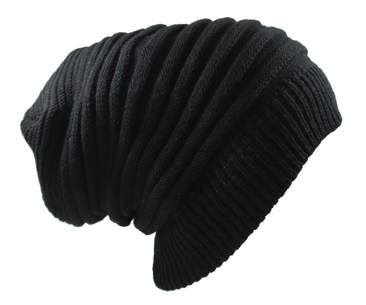 Rasta Long Slinky Beanie Hats for Men & Women - Soft Stretchy Knit Skull Cap - Perfect for Winter, Outdoor Activities & Music Festivals