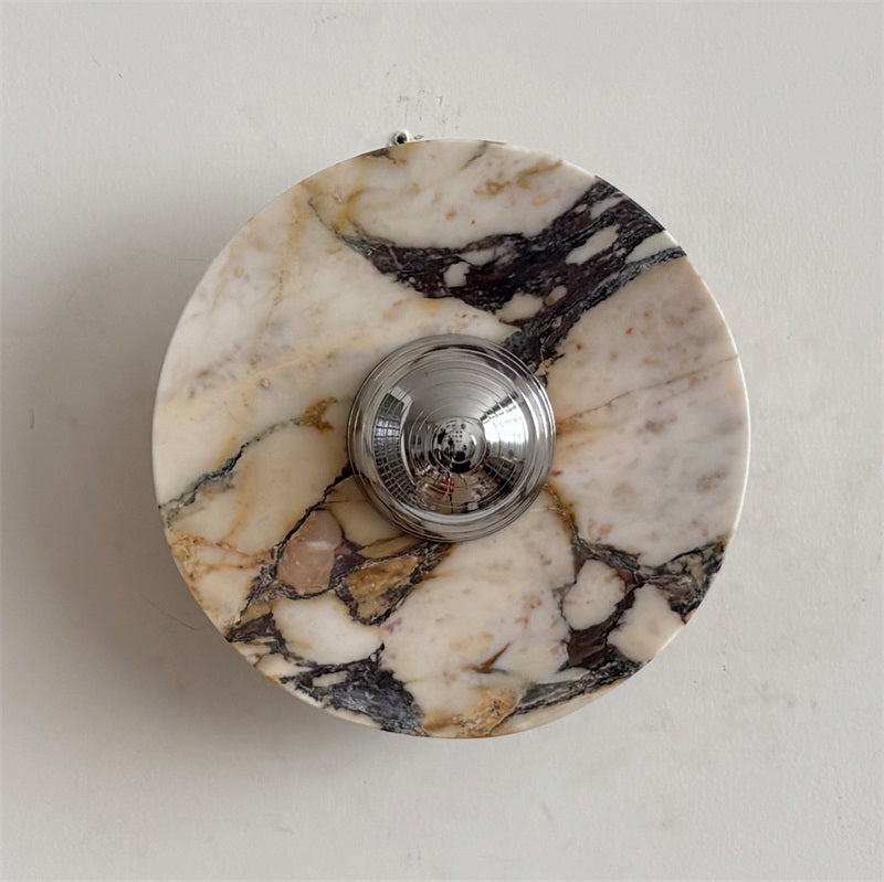 Calacatta Marble Wall Sconce Light - Modern Gold Finish Bathroom Vanity Lighting for Bedroom, Hallway & Living Room Decor