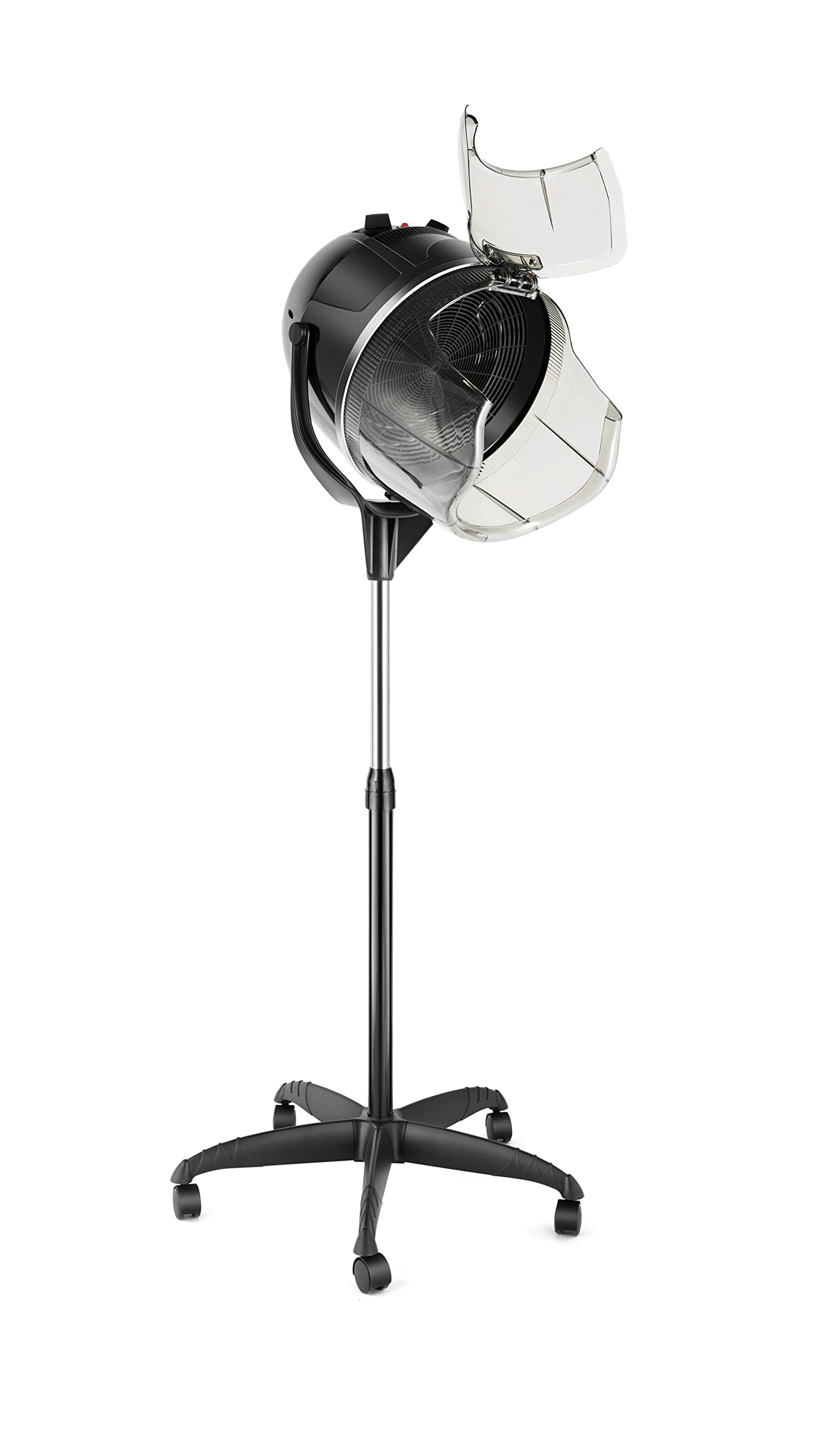 Professional Hair Dryer Stand with Adjustable Height & Rolling Base - Portable Hooded Bonnet Dryer for Salon & Home Use - Perfect for Styling, Drying & Setting Hair