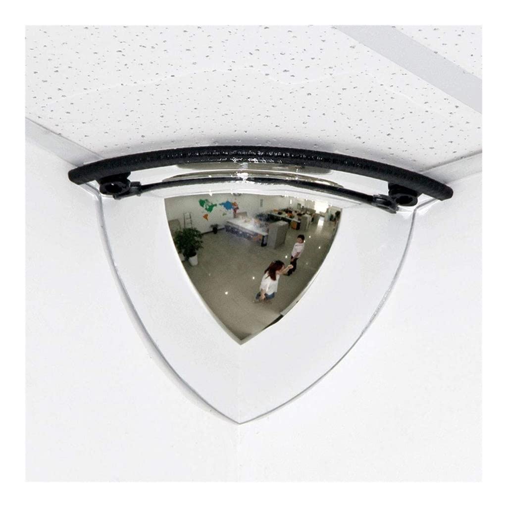 ZIXIAN Unbreakable Acrylic Convex Mirror - 90° Wide Angle Outdoor Traffic Safety Mirror for Parking Lots, Warehouses & Driveways | Panoramic Dome Design for Blind Spot Visibility & Security Surveillance