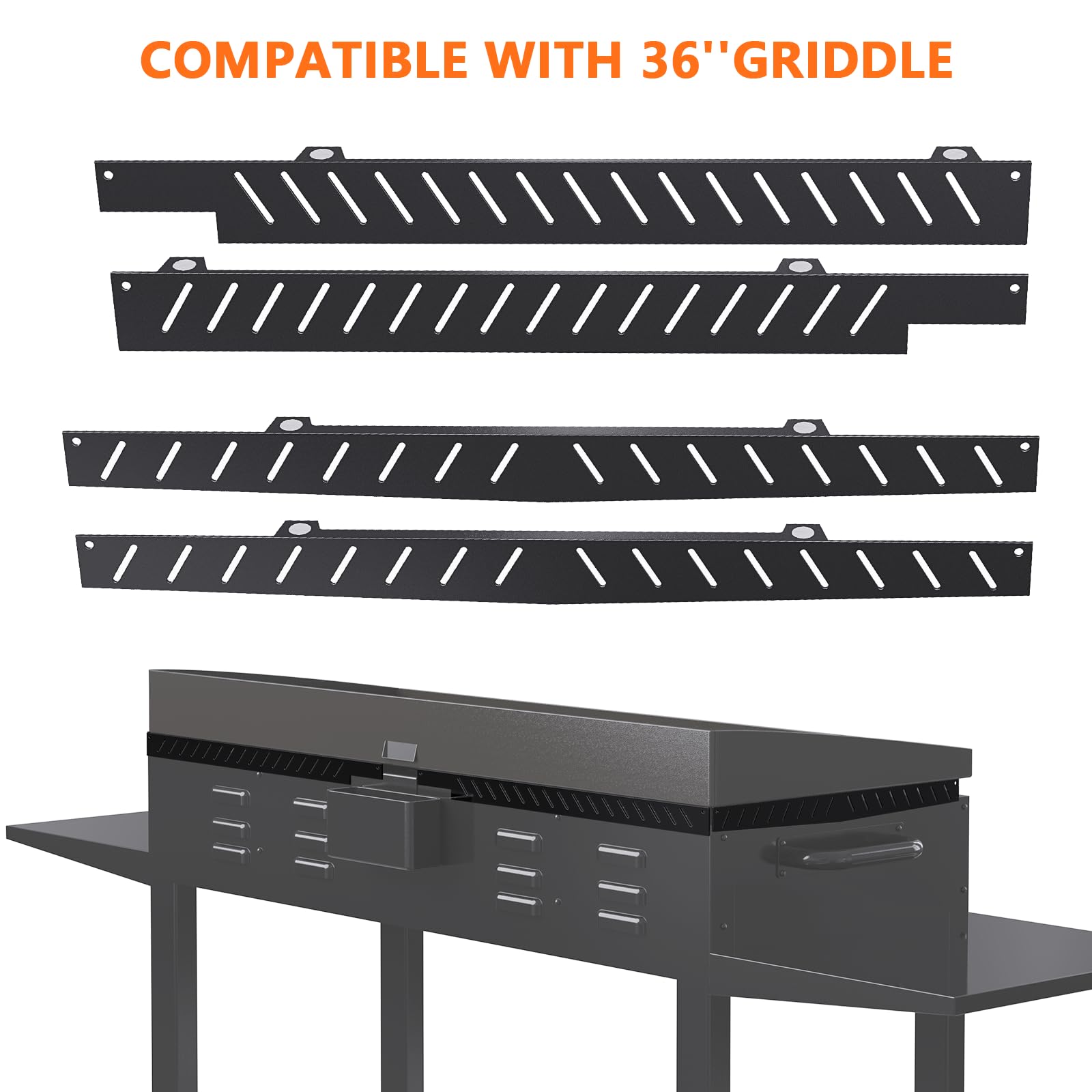 Upgraded Magnetic Stainless Steel Wind Guard for Blackstone 36 Inch Griddle - Flame Protection & Heat Retention, Compatible with Rear Grease Cup Hood & Side Shelf | Gas Saving Accessory | Perfect for Outdoor Grilling, Camping & Backyard BBQs