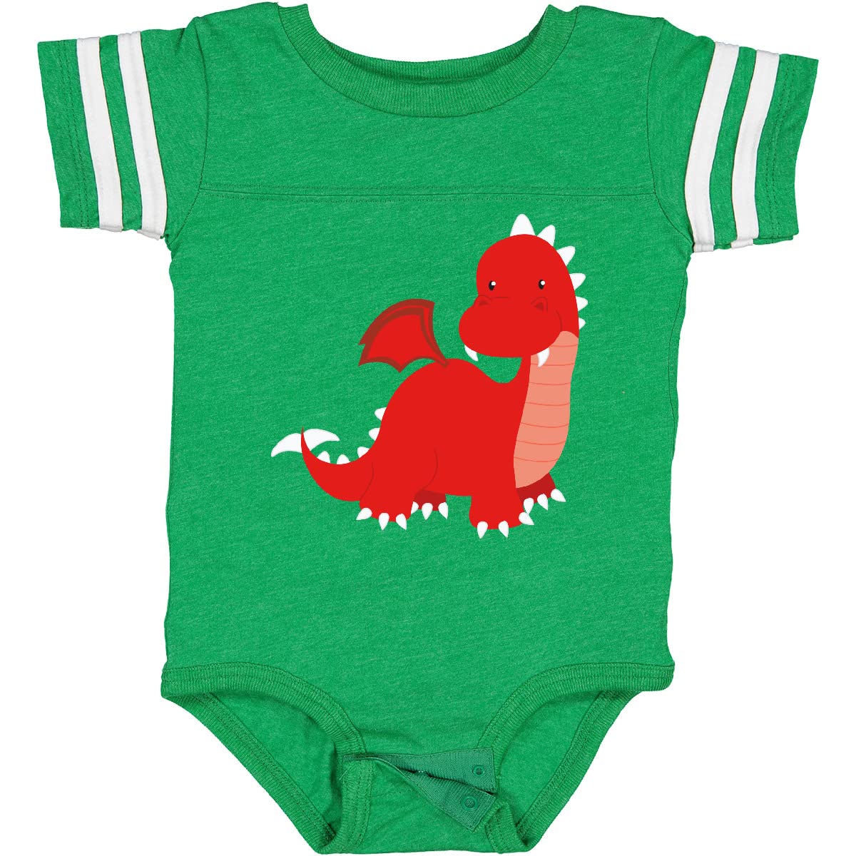 Inktastic Adorable Red Dragon Baby Bodysuit - Cute Infant Onesie for Boys & Girls - Perfect for Birthdays, Holidays & Family Photos