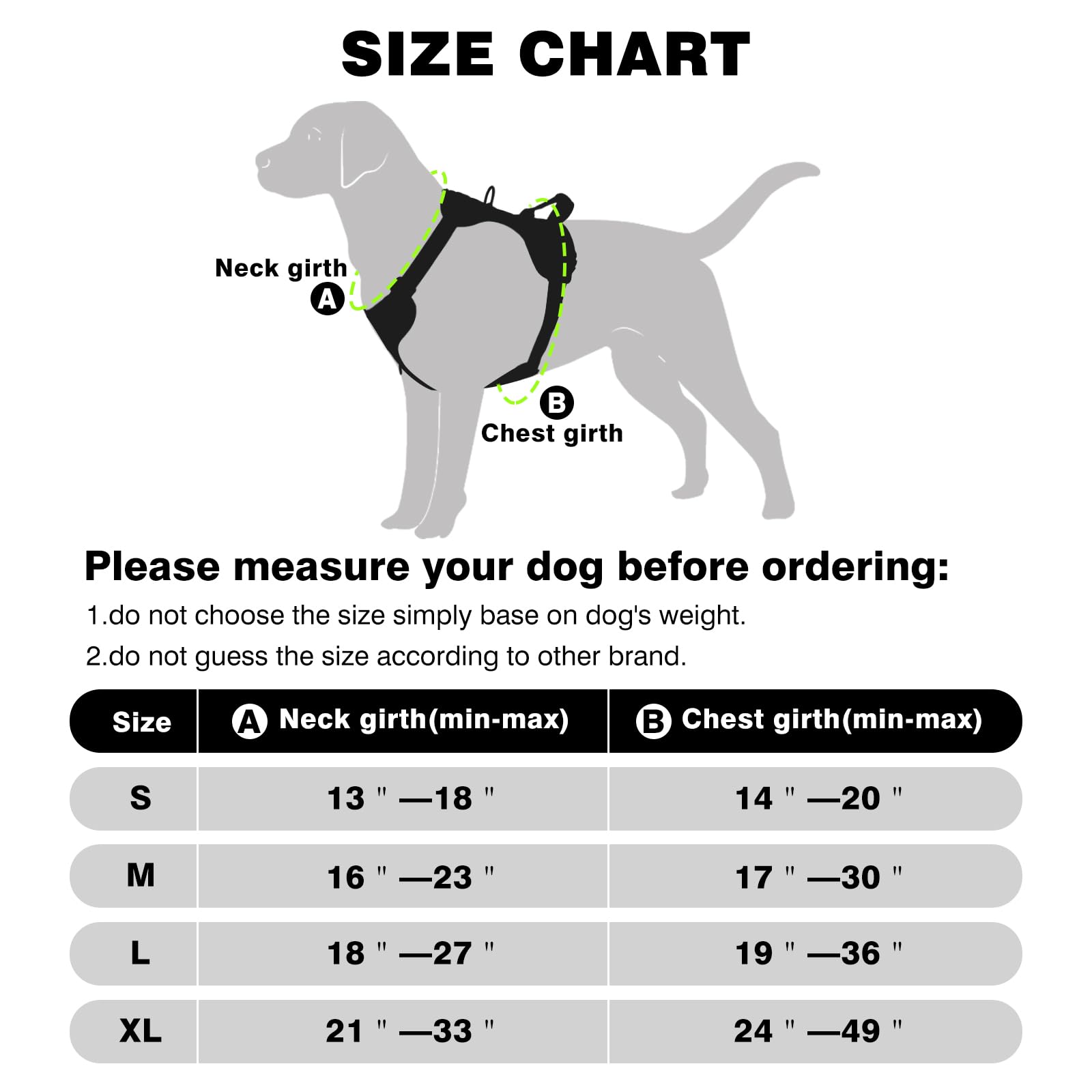 WINSEE No Pull Dog Harness with Adjustable Reflective Oxford Vest - Front & Back Leash Clips for Small Medium Large XL Dogs - Easy Control Handle for Walking, Running & Outdoor Adventures