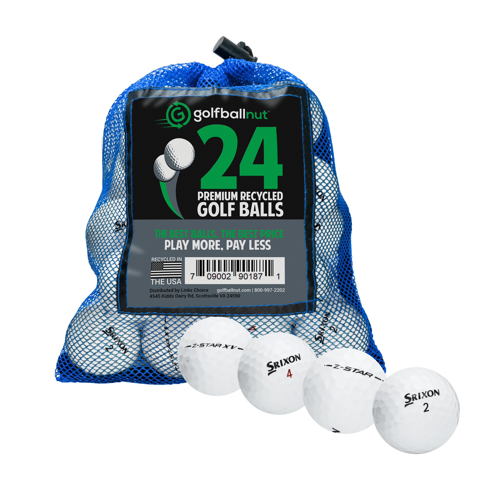 Premium Srixon Z Series Mixed Used Golf Balls - Eco-Friendly Bulk Mesh Bag for Practice & Training | Perfect for Driving Range, Backyard Practice & Golf Course Play