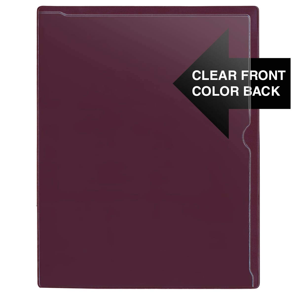 StoreSMART Heavy Duty 500-Pack Maroon Plastic Back Paperwork Organizers with Clear Plastic Front - Perfect for Office Filing, Document Storage & Home Organization (PF8511PQM-500)