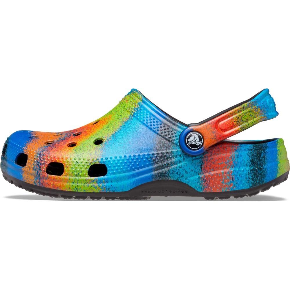 Crocs Classic Solar Rainbow Clogs | Comfortable Slip-On Water Shoes for Men & Women | Perfect for Beach, Pool, and Outdoor Activities