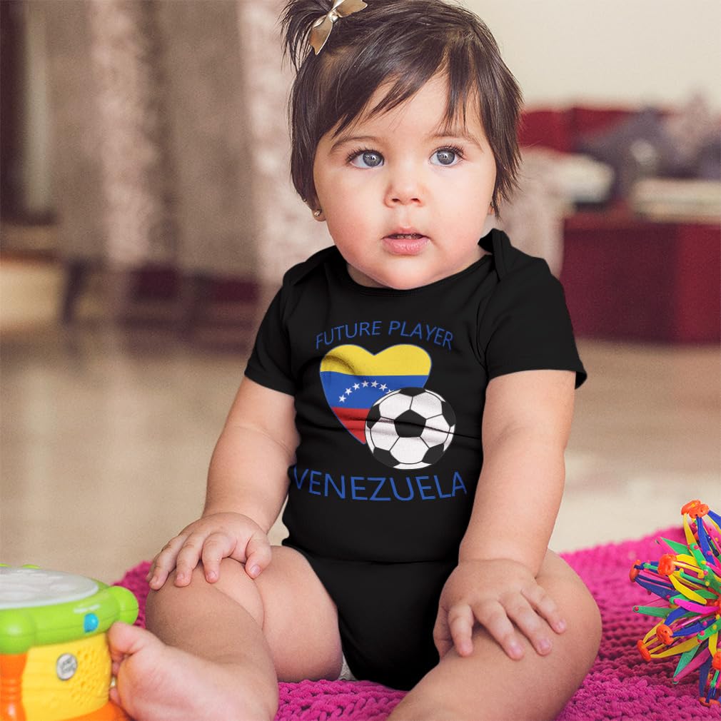 Future Soccer Player Baby Bodysuit - Venezuela & America Cup Themed Outfit for Boys & Girls | Perfect for Game Day, Parties & Photo Shoots