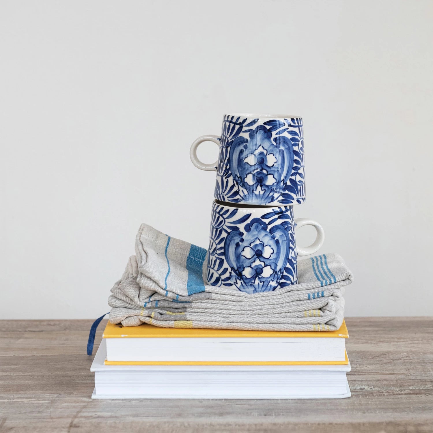 Premium Cream Blue Ceramic Coffee Mug - 12oz Insulated Travel Mug for Hot & Cold Drinks - Perfect for Home, Office, Camping & Gifts