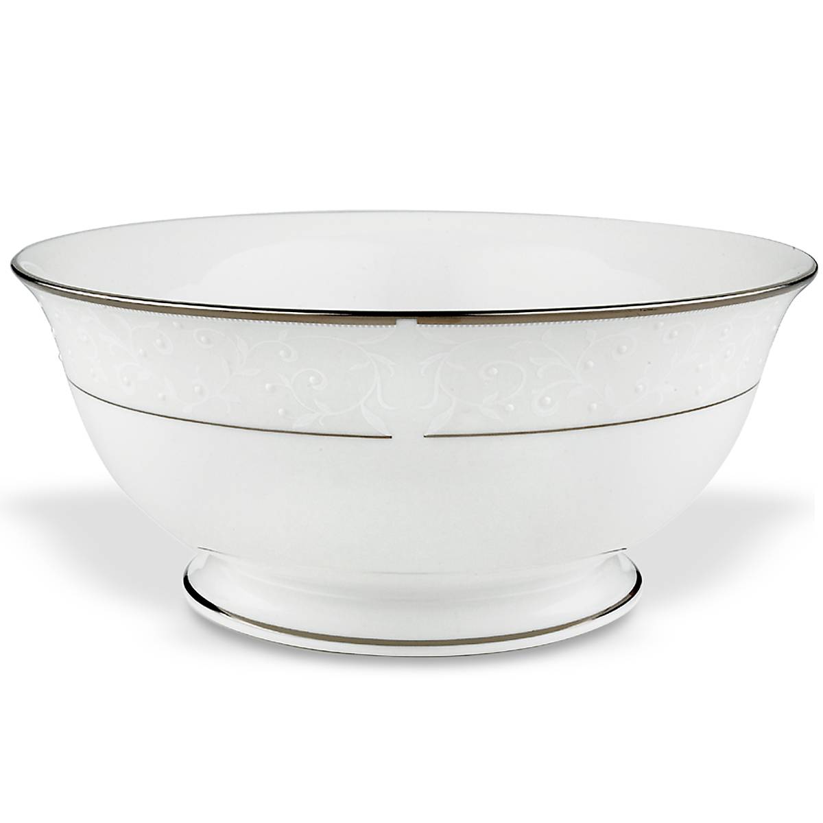 Opal Innocence Large Serving Bowl - Elegant Glass Serving Dish for Salads, Pasta, Fruits - Perfect for Dinner Parties, Holidays & Entertaining