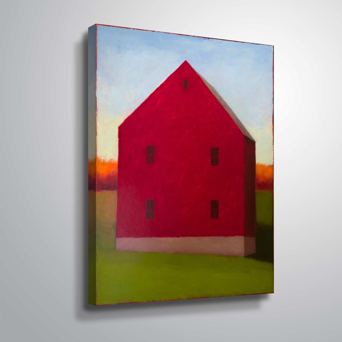 Big Red Gallery Wrapped Canvas Wall Art - Modern Abstract Painting for Living Room, Bedroom & Office Decor | Ready to Hang Home Decoration