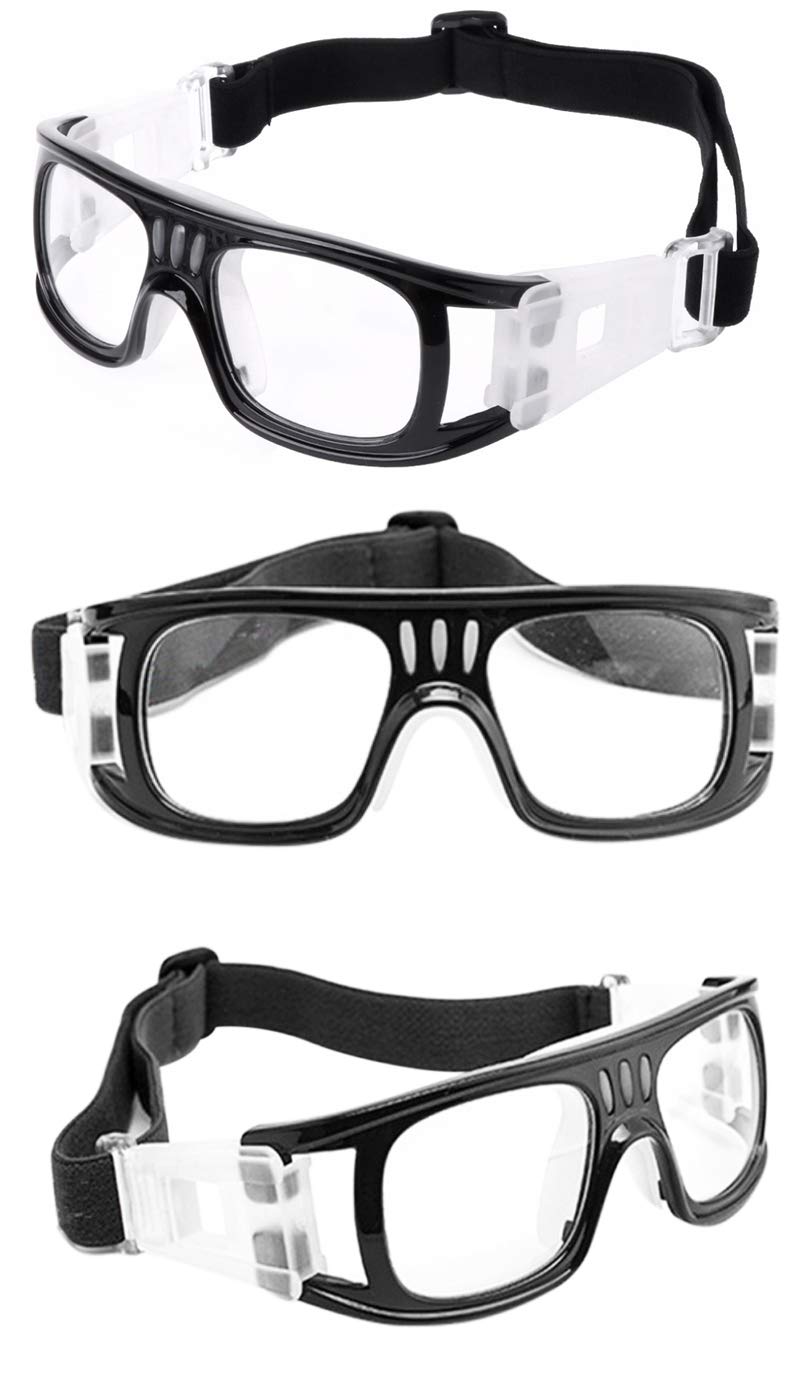 Poxas Sports Safety Glasses for Basketball Football Soccer - Anti-Fog Shatterproof PC Lens Protective Goggles for Men Women - Perfect for Outdoor Sports, Training & Games