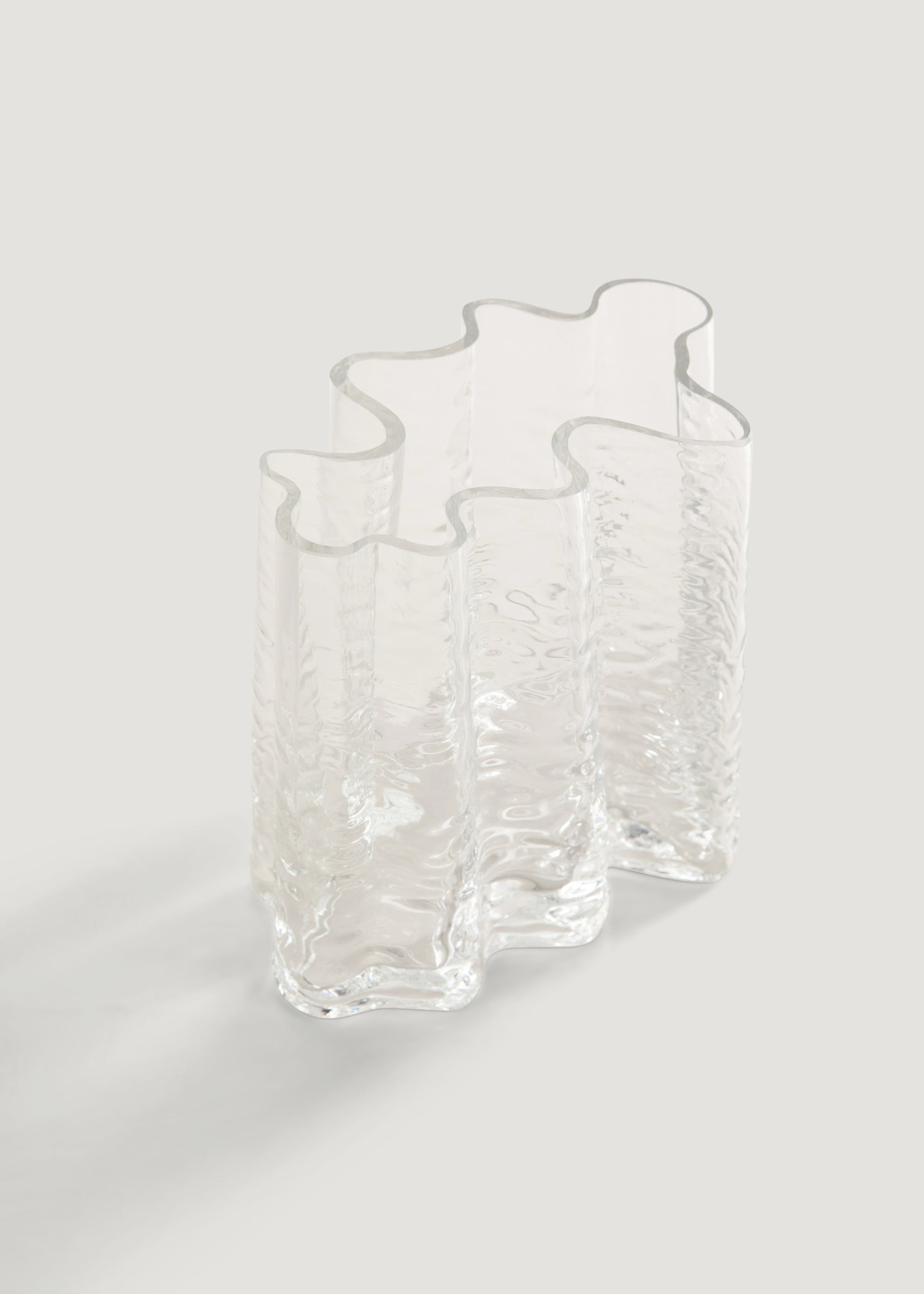 Cooee Design Small Gray Wide Glass Vase - 7.5 Inch Modern Home Decor for Flowers, Centerpieces & Tabletop Arrangements