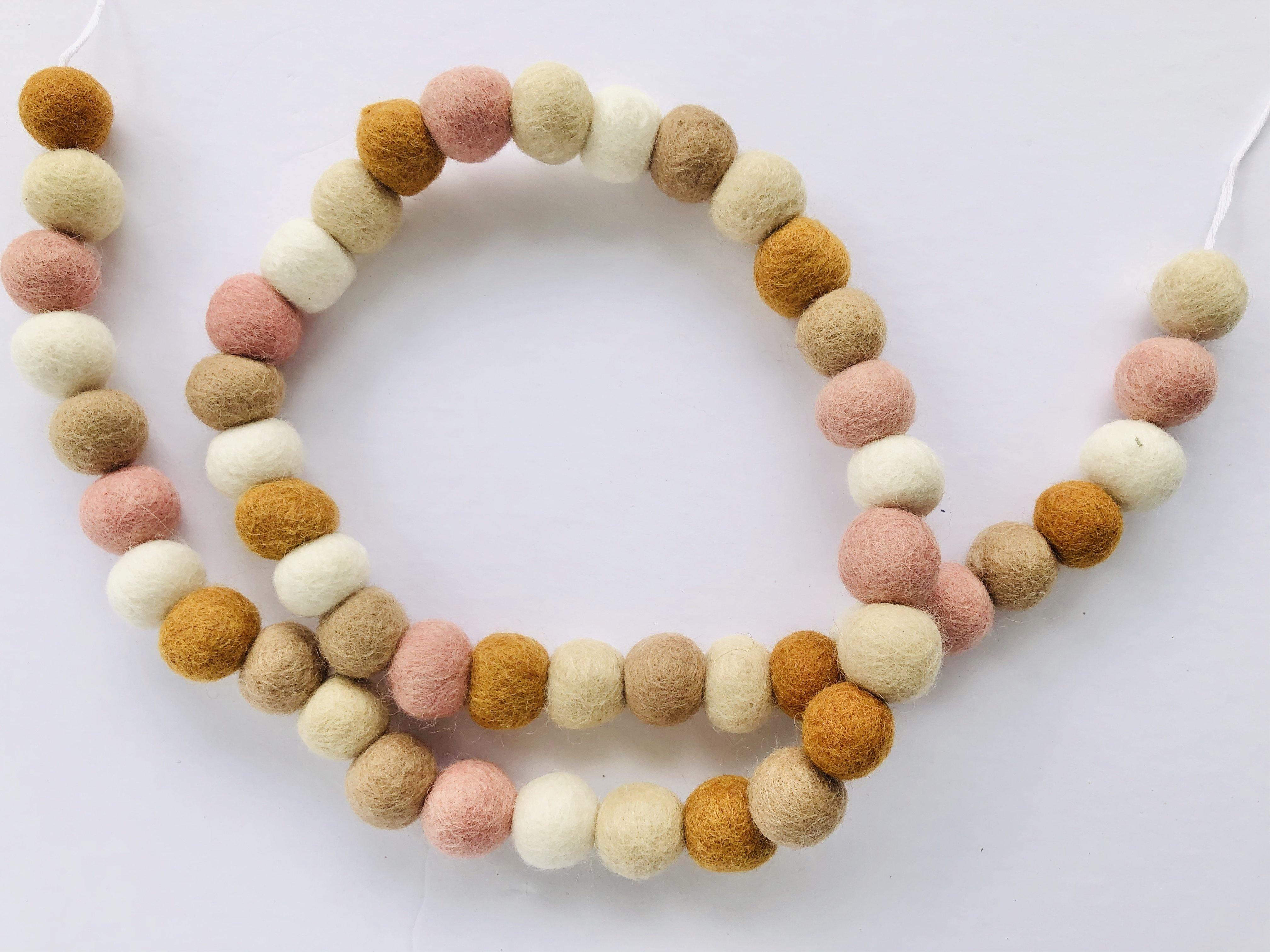 Sienna & Baby Pink Garland - Elegant Party Decor for Weddings, Baby Showers & Home Decorations