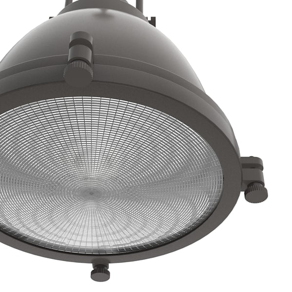 Hunter Bridgemoor 1-Light Pendant Light Fixture in Noble Bronze - Vintage Industrial Ceiling Light for Kitchen Island, Dining Room & Entryway