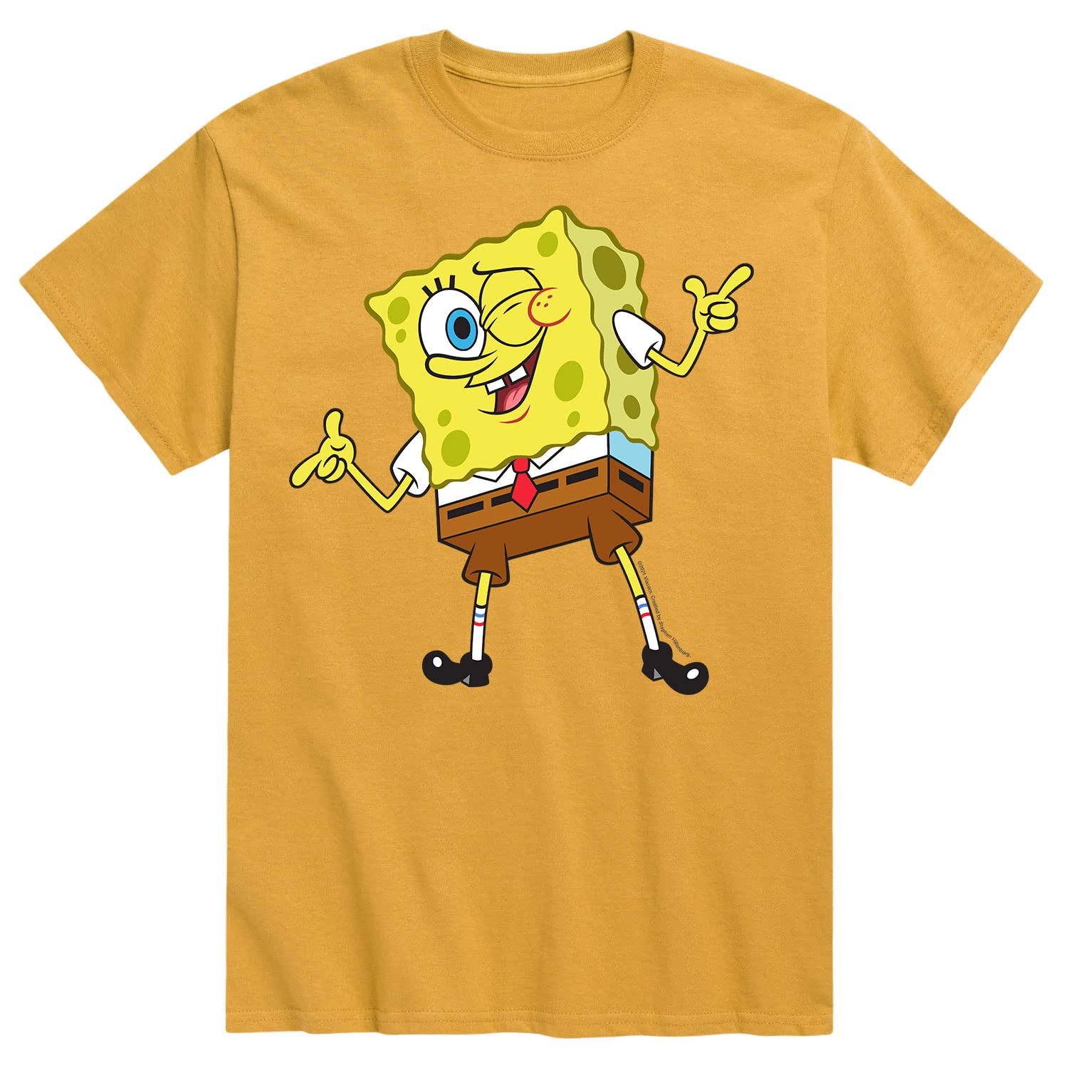 SpongeBob SquarePants Men's Graphic T-Shirt - Short Sleeve Cotton Tee for Casual Wear, Gifts & Cartoon Fans