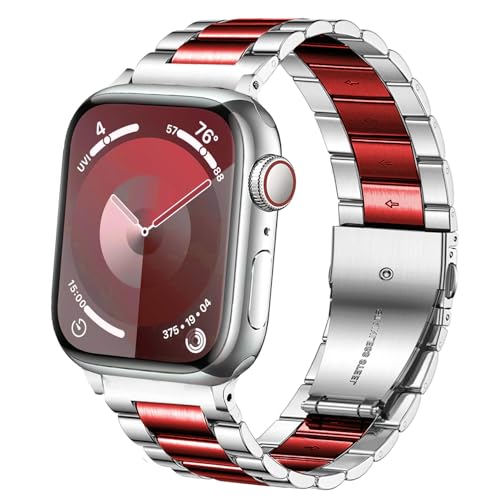 Silver / red