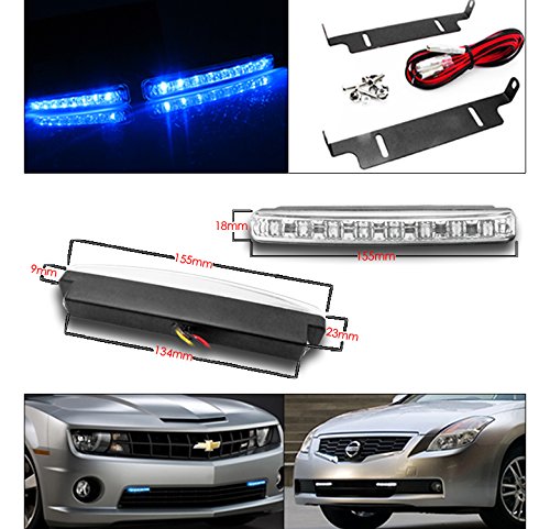Black Replacement Headlights with 6