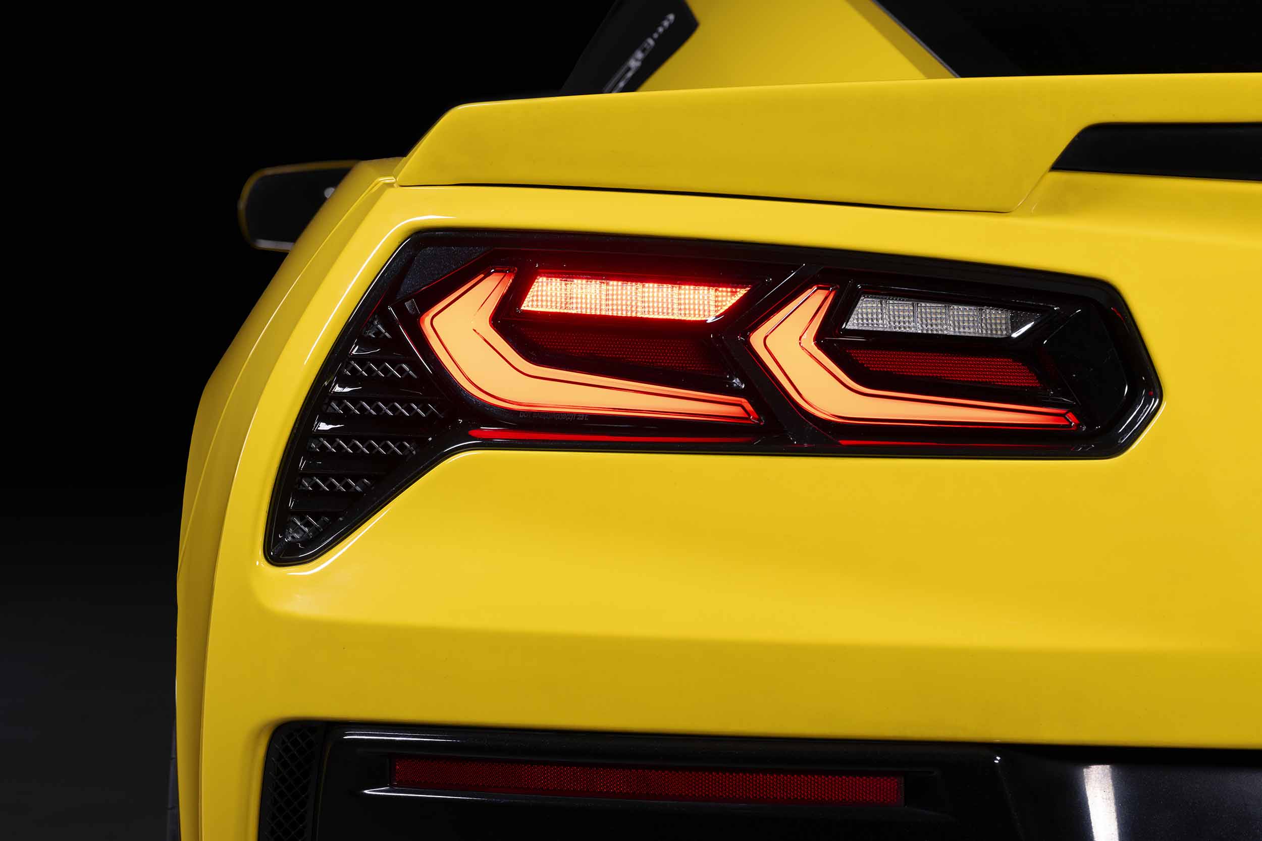 1 Set Red C8 Style Lens XB LED Tail Lights for 2014-2019 Chevy Corvette C7 - High Visibility & Stylish Upgrade for Night Driving & Car Shows
