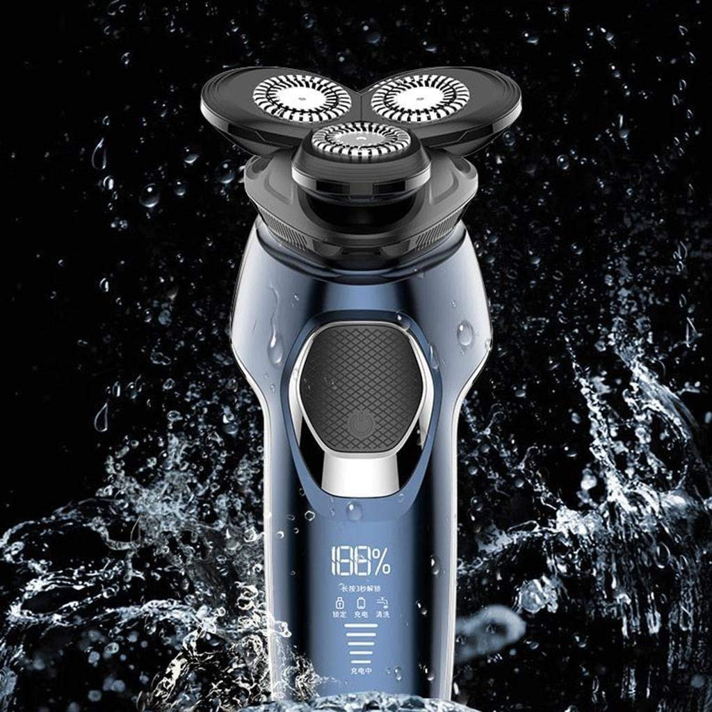 Premium Electric Razor for Men - Waterproof Cordless Rotary Shaver with Beard Trimmer & LED Display | USB Rechargeable for Wet/Dry Shaving | Perfect Travel Shaver for Husband, Dad | Ideal for Home, Office & Gym Use