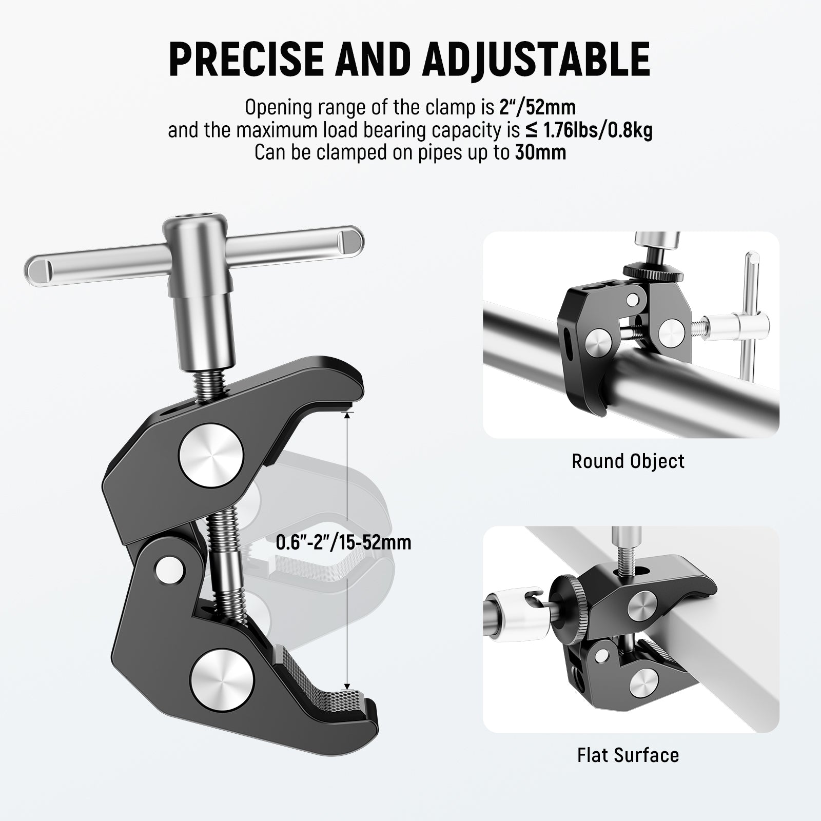 NEEWER ST15C/ST25C Super Clamp with Magic Arm Kit - Heavy Duty Camera Mount for DSLR, LED Lights, Microphones - Perfect for Photography, Videography & Studio Setups