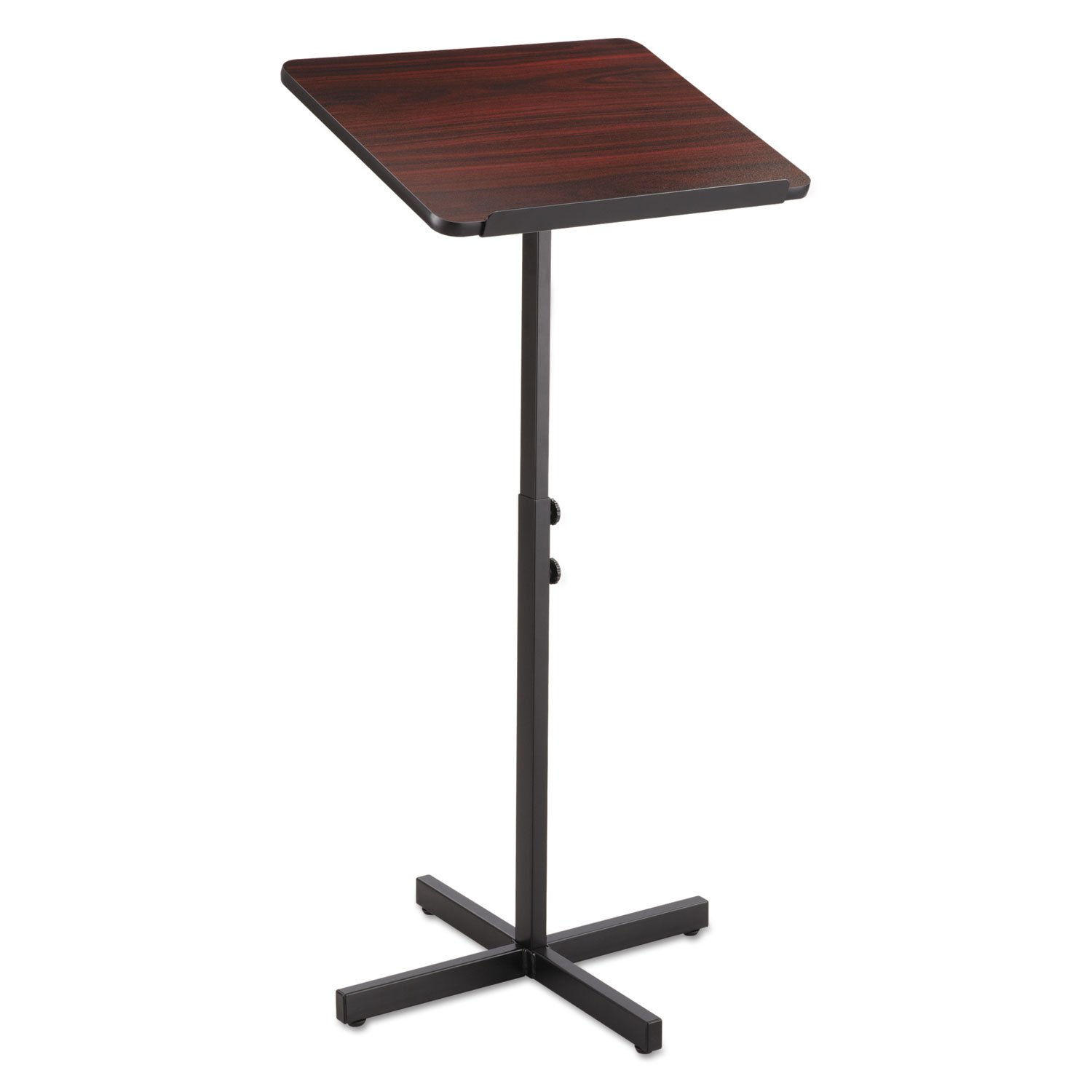 Safco Products 8921MH Adjustable Mahogany Speaker Lectern Stand - Perfect for Presentations, Conferences & Public Speaking Events
