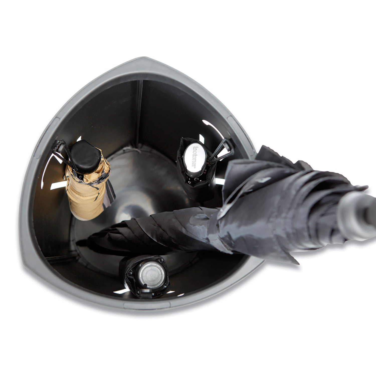 Alba™ Triangular Umbrella Stand - Heavy Duty Steel & Plastic Base - 10.25