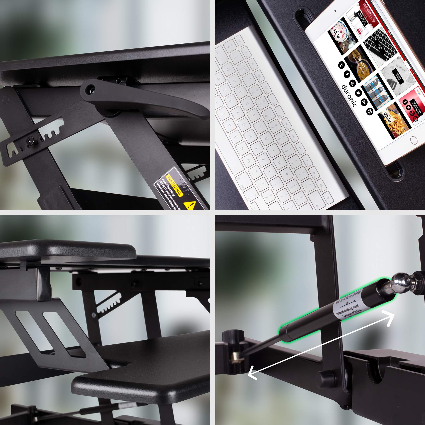 Duronic DM05D19 Electric Sit Stand Desk Converter - 28.3