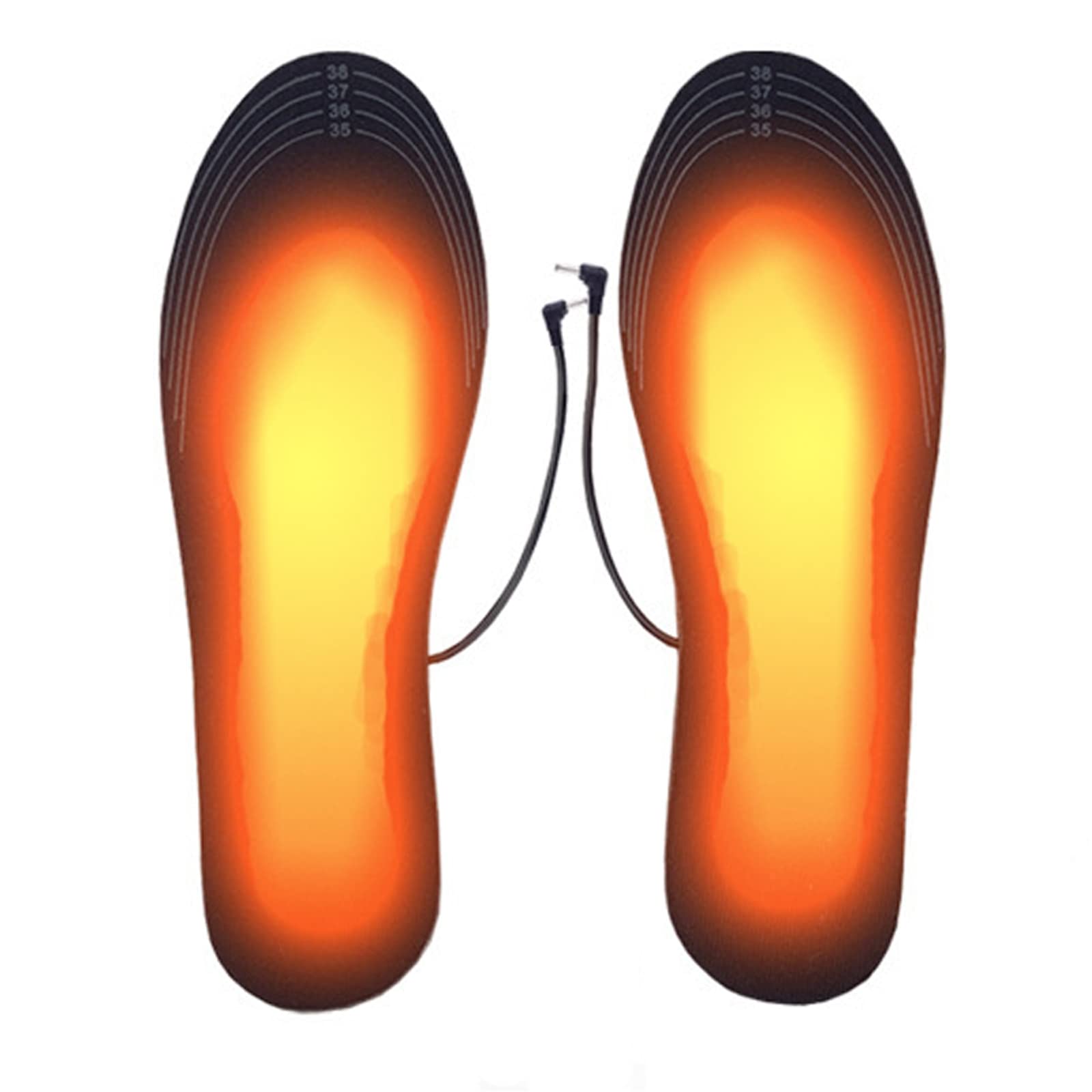 USB Heated Insoles for Men - Rechargeable Electric Foot Warmers for Winter, Outdoor Camping, Skiing & Hunting - One Size Fits All - Keep Feet Warm in Cold Weather
