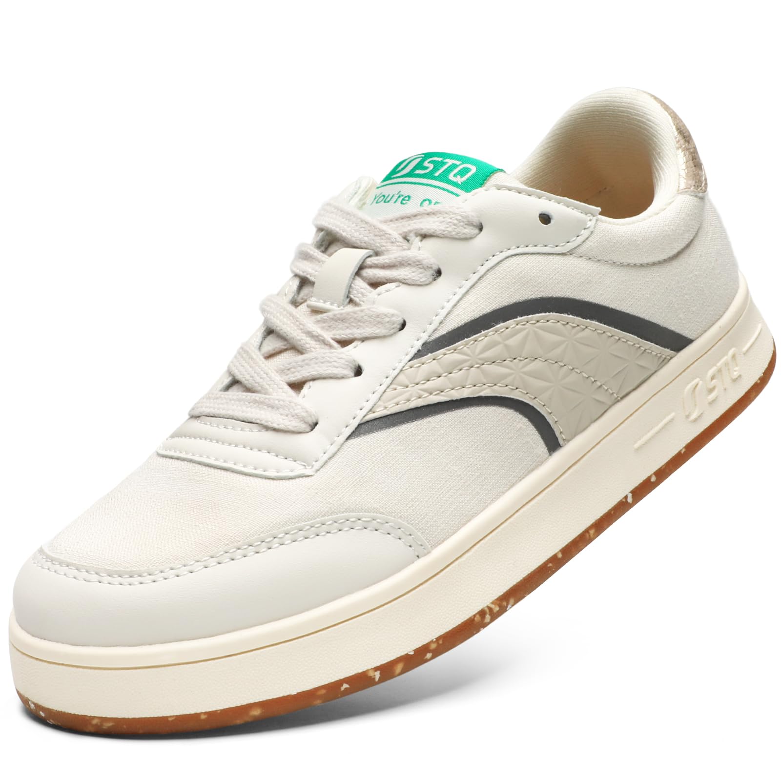 STQ Women's Skate Shoes - Lace Up Fashion Sneakers for Walking, Non-Slip Comfortable Canvas Shoes | Perfect for Skateboarding, Casual Wear & Outdoor Activities