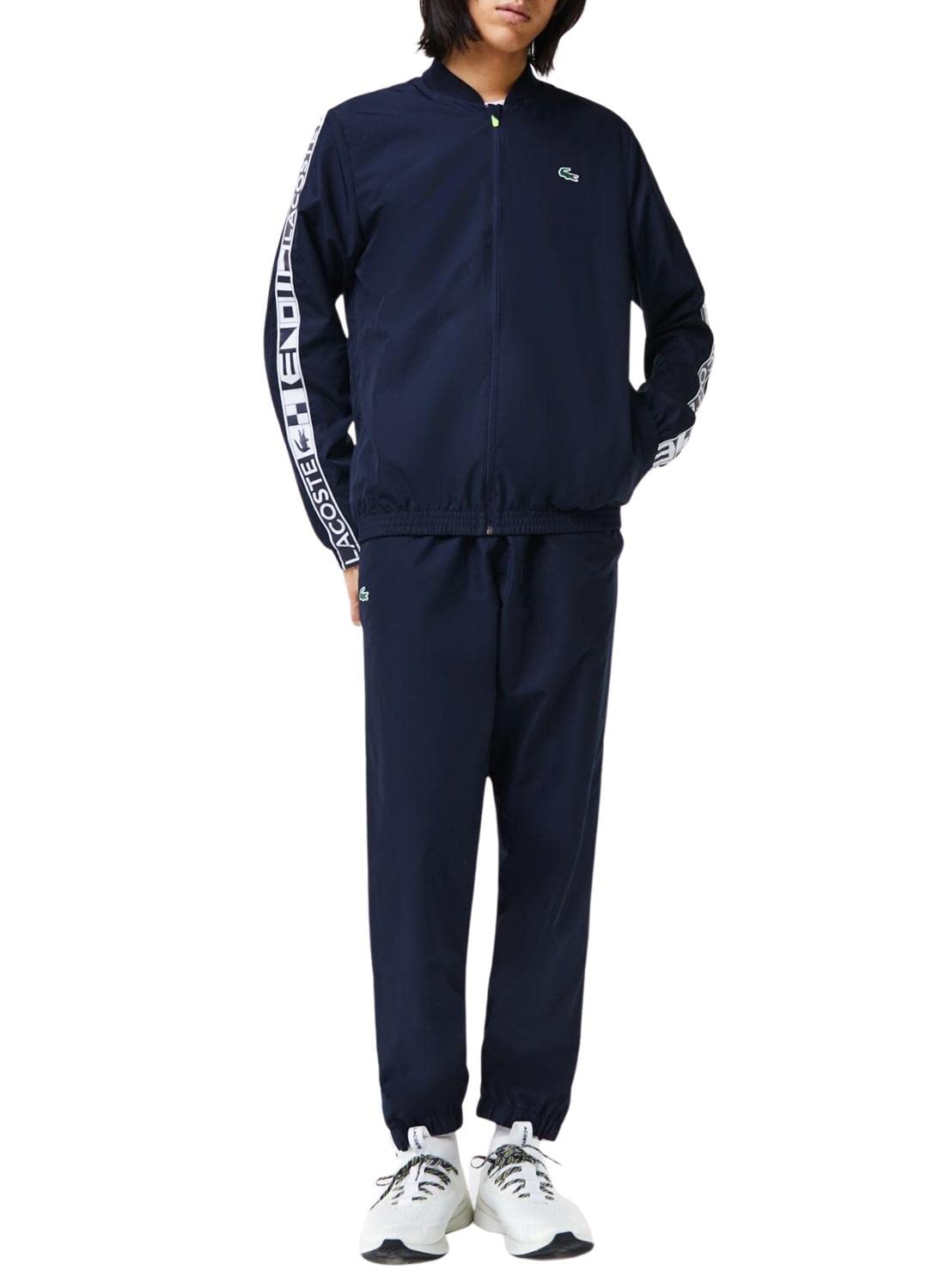 Lacoste Men's Tracksuit Set - Comfortable Cotton Jogger Pants & Zip-Up Hoodie - Casual Athletic Wear for Gym, Running & Lounge