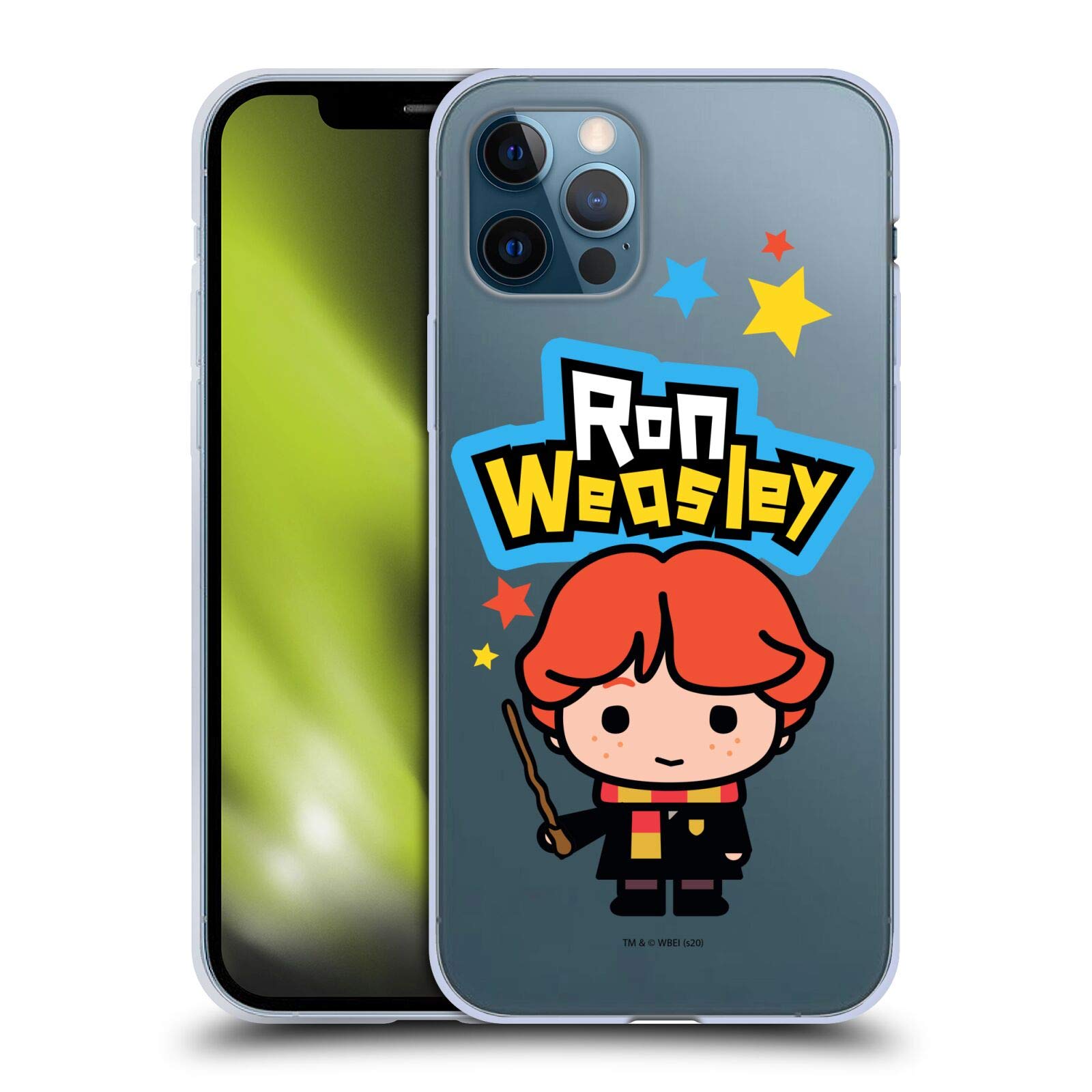 Official Harry Potter Ron Weasley Deathly Hallows XXVIII Soft Gel Phone Case - Compatible with iPhone 12/12 Pro - Cute Protective Cover for Fans, Wizards & Collectors - Perfect for Cosplay, Gifts & Daily Use