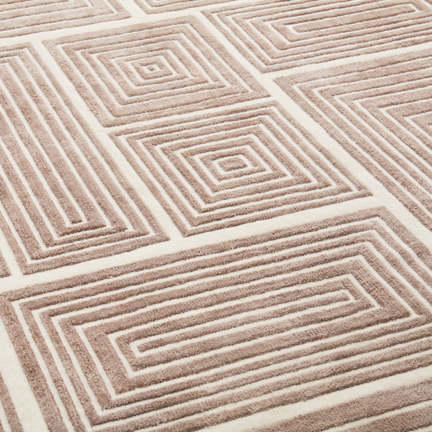Handmade Blocks Hand Knotted Rug - Premium Wool Area Rug for Living Room, Bedroom & Dining - Non-Slip Traditional Design Floor Carpet