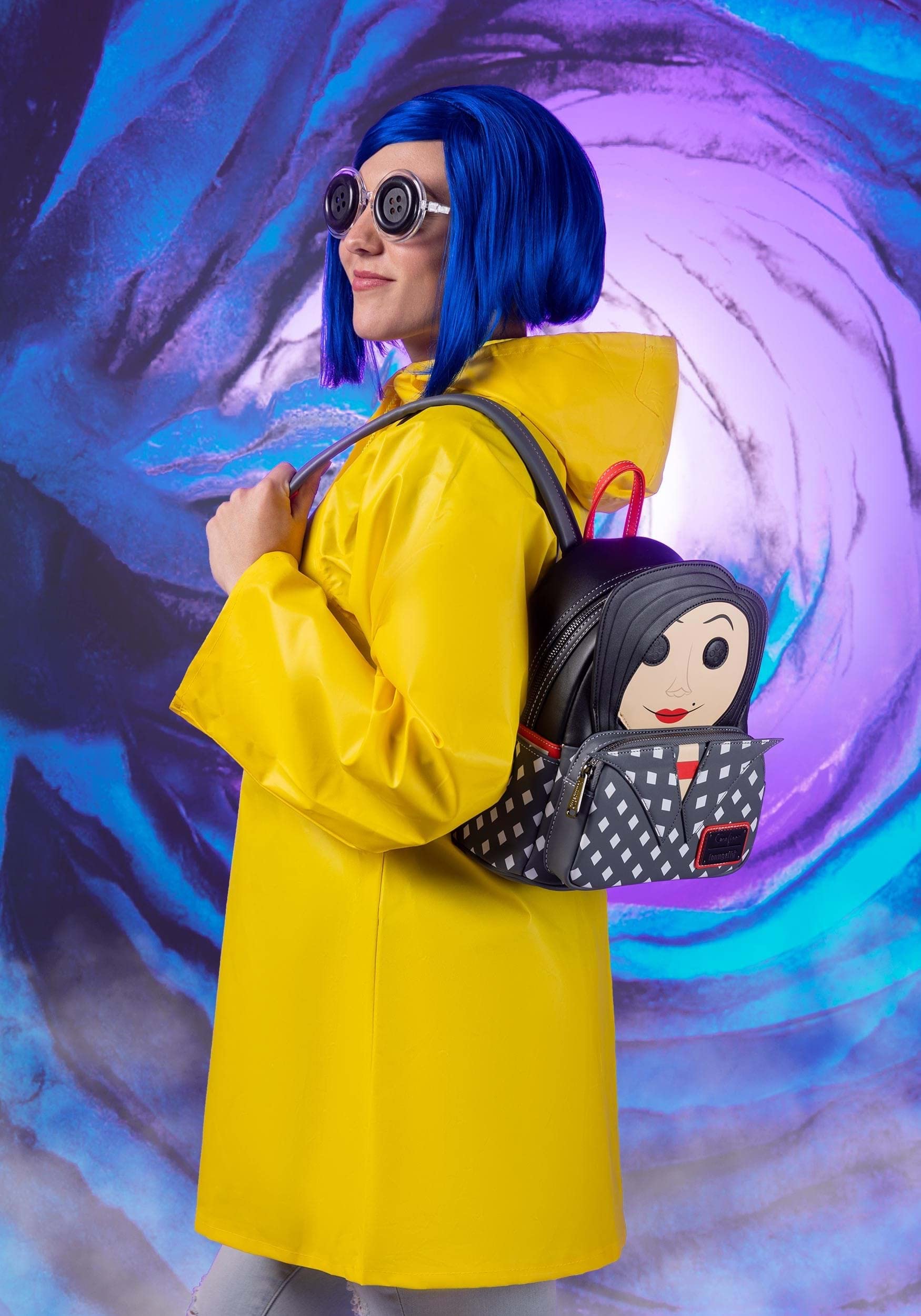 Loungefly Coraline Other Mother Mini Backpack - Official Licensed Novelty Cosplay Bag for Anime Fans, Halloween Costume & Comic Con Accessories - Perfect for Collectors, Gifts & Everyday Use
