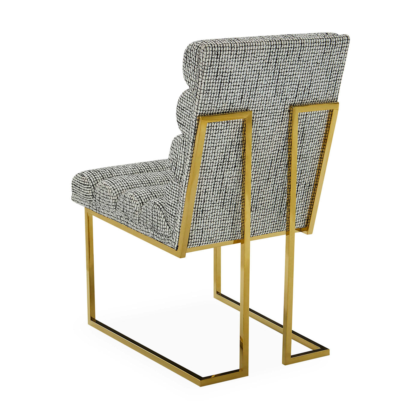 Channeled Goldfinger Dining Chair - Mid-Century Modern Upholstered Accent Chair for Dining Room, Kitchen, or Office - Comfortable & Stylish Seating Solution