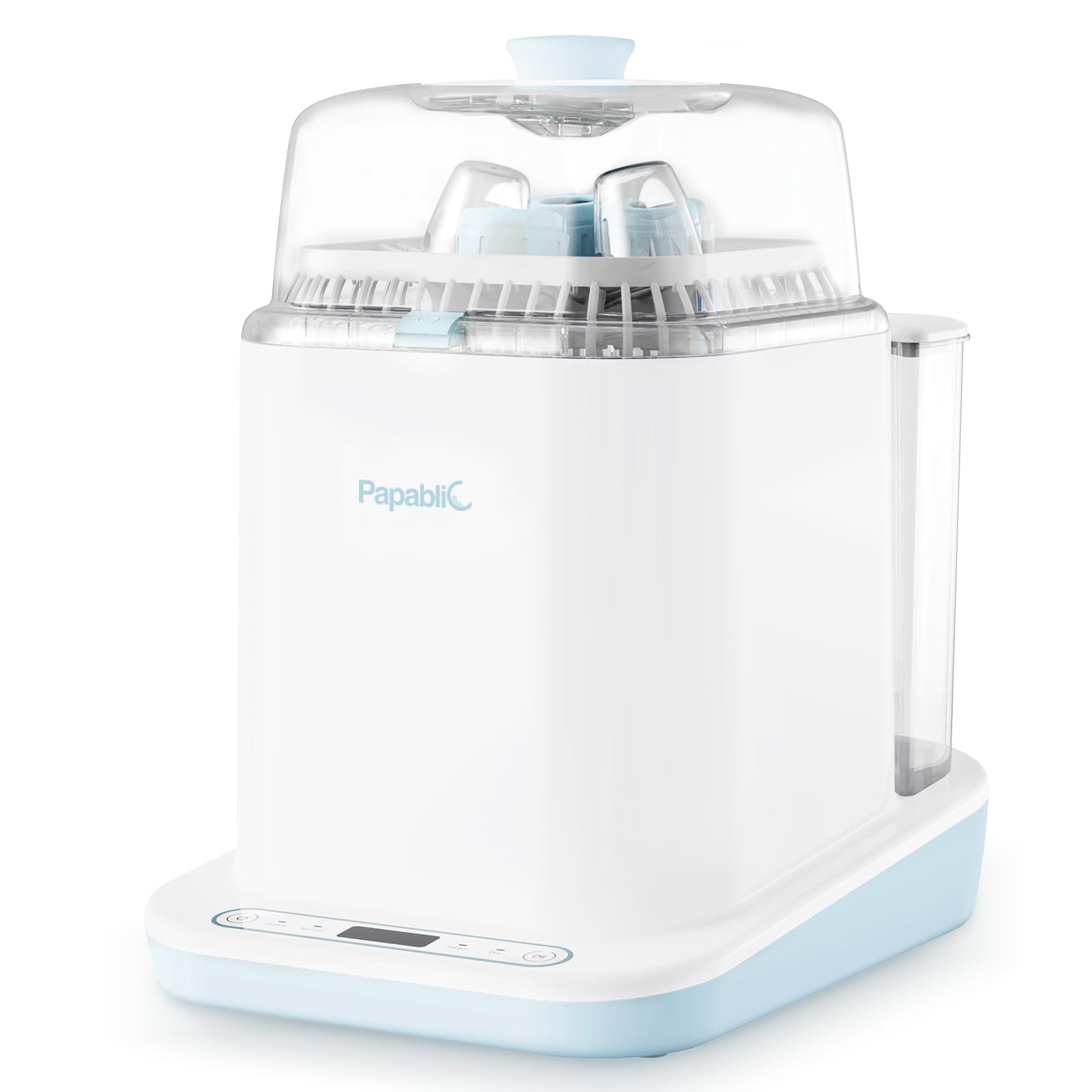 Papablic 4-in-1 Baby Bottle Washer Sterilizer Dryer | Automatic Bottle Cleaner for Baby Bottles, Pump Parts & Accessories | Includes 60 Detergent Tablets | Perfect for Newborn Care & Busy Parents