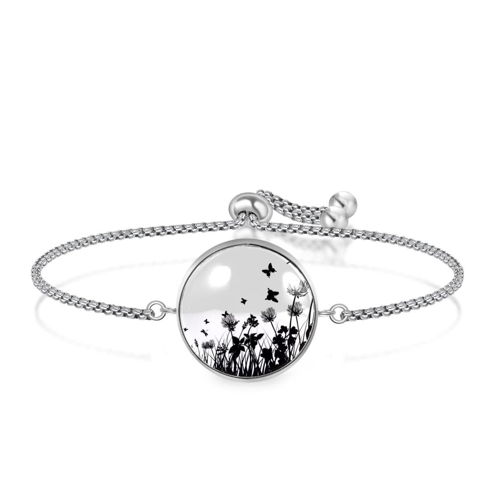 Adjustable Chain Bracelet for Women - Fashion Jewelry with Butterfly & Dragonfly Silhouette Designs - Perfect Birthday, Christmas & Friendship Gifts - Ideal for Daily Wear, Parties & Special Occasions
