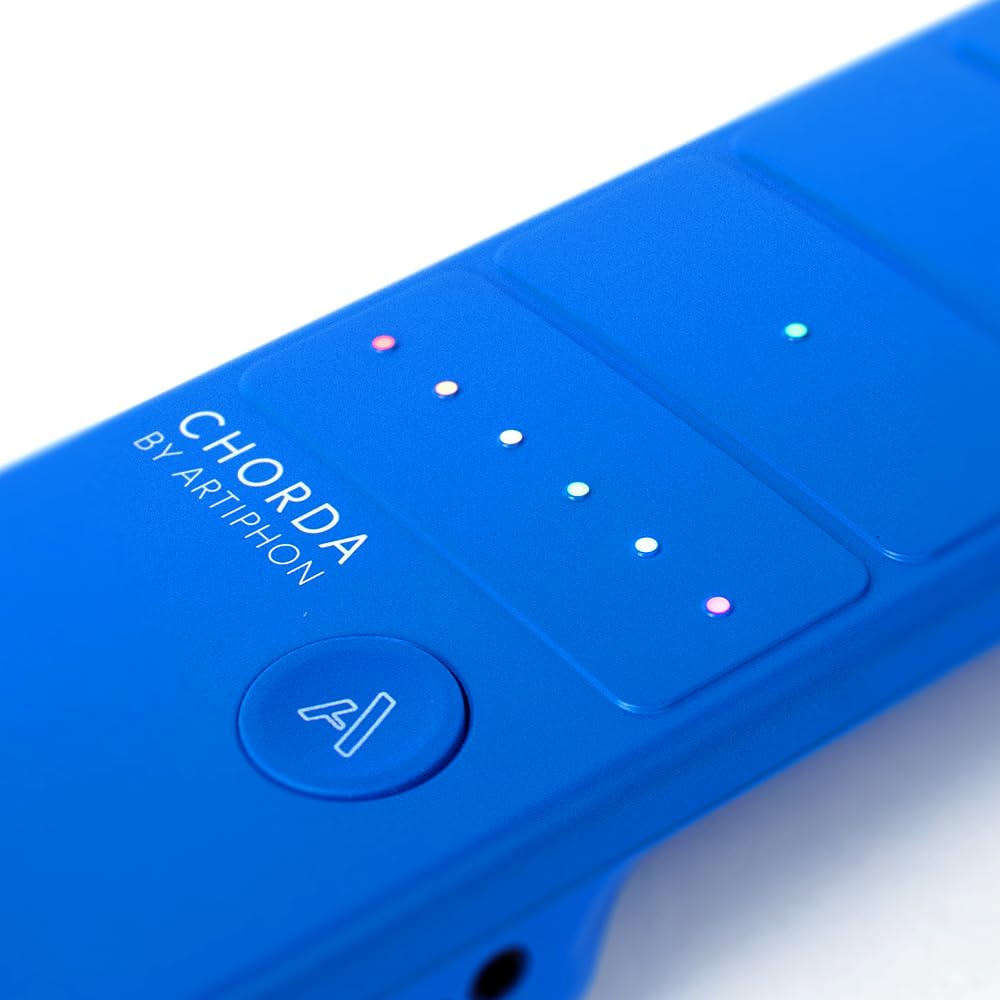 Artiphon Chorda Smart MIDI Controller - Multi-Instrument Synth & Looper for Music Production | Strumable Bridge, One-Finger Chords, 4 Playing Modes | Perfect for Studio Recording, Live Performance & Songwriting (Blue)