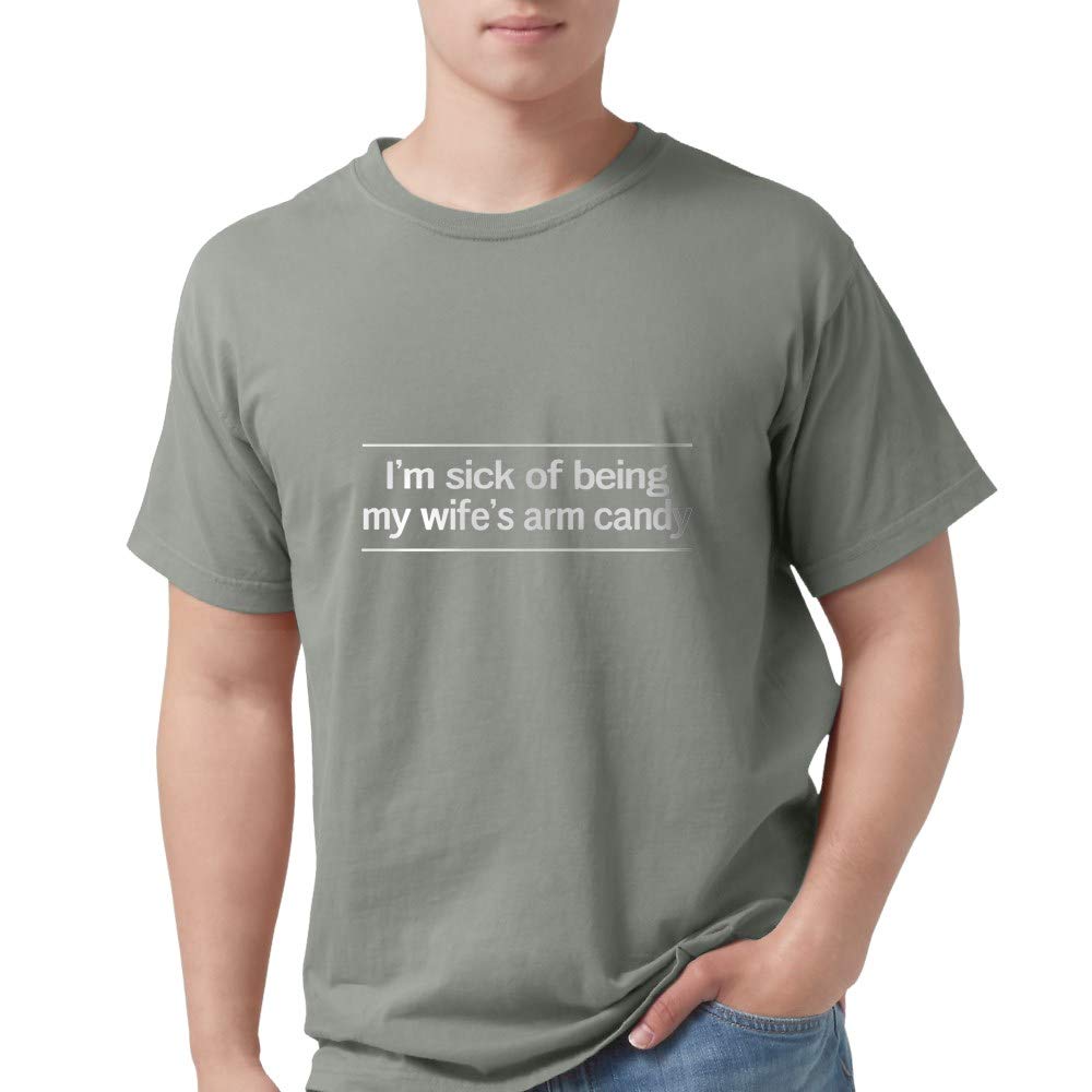 Funny 'Sick of Being My Wife's Arm Candy' T-Shirt - Comfortable Cotton Tee for Men - Perfect for Casual Wear, Date Nights & Humorous Gifts