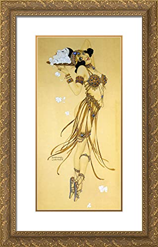 Gold Ornate Wood Frame with Double Matting