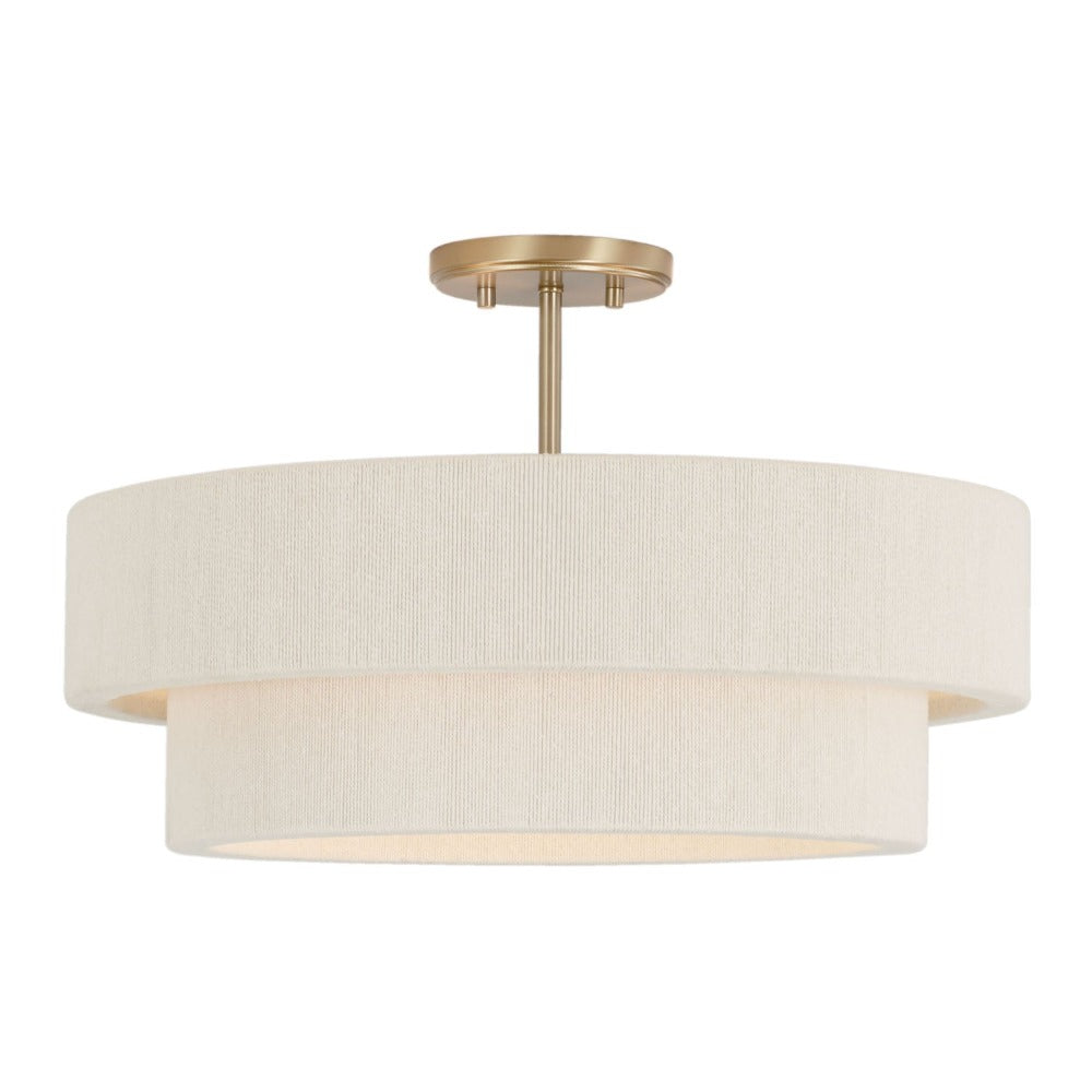 Amanda Dual Flush Mount Ceiling Light Fixture - Modern LED Flush Mount Lighting for Bedroom, Kitchen, Hallway & Living Room - Energy Efficient Indoor Ceiling Light with Adjustable Brightness