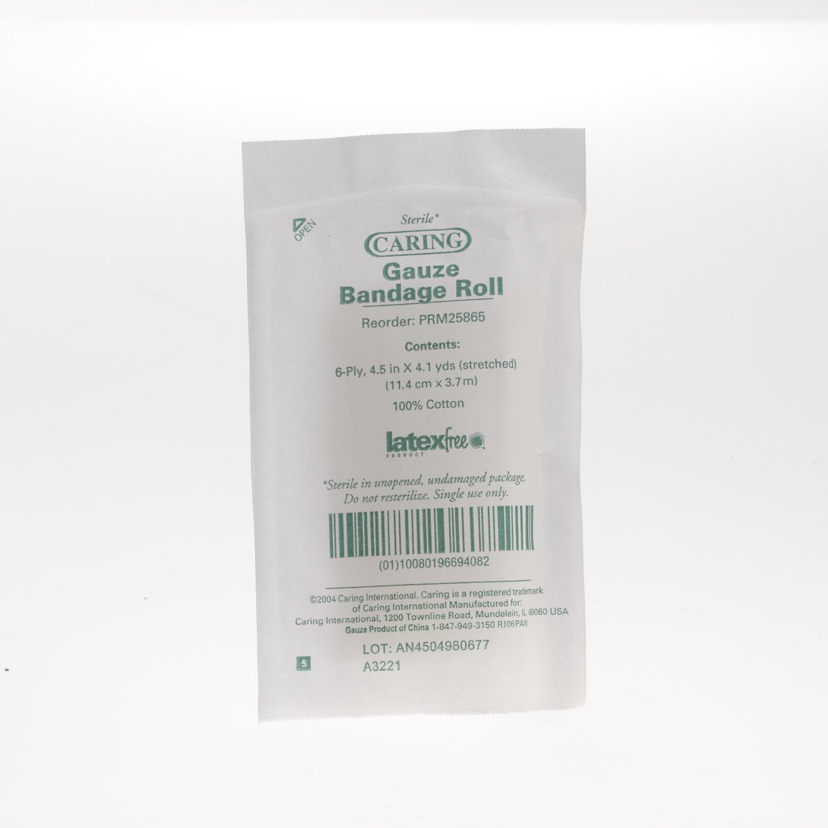 Medline Sterile Cotton Gauze Bandage Rolls - 4.5