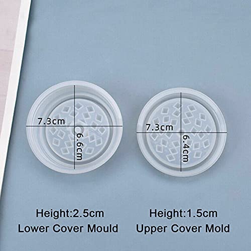 Acxico 2-Piece Silicone Epoxy Resin Mold Set - DIY Leaf & Herb Grinder for Spices, Resin Casting & Craft Projects - Perfect for Making Unique Jewelry, Soap Molds & Home Decor