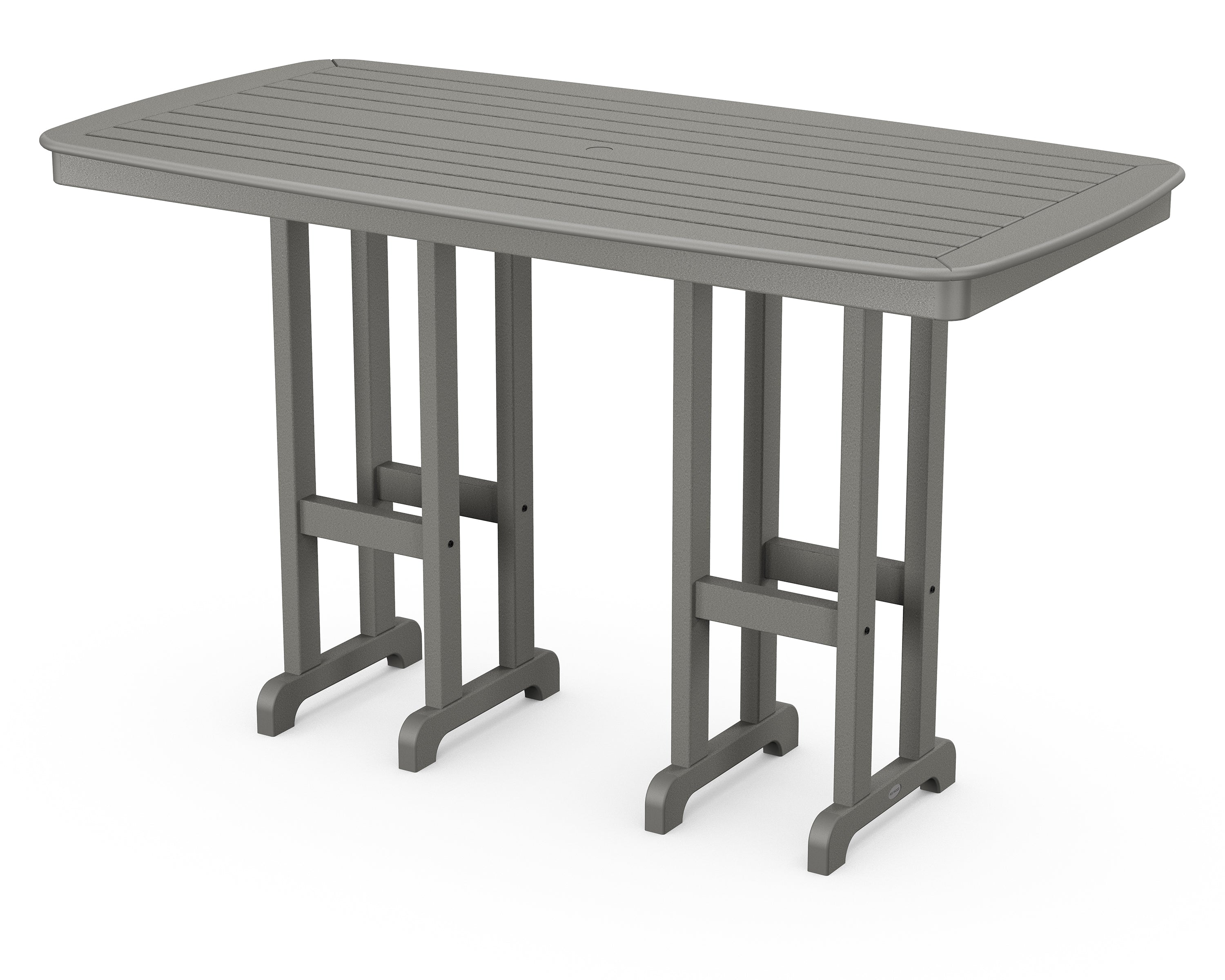 POLYWOOD Nautical 37 x 72 Inch Outdoor Bar Table - Weather-Resistant & Durable for Patio, Deck, Poolside or Backyard Dining