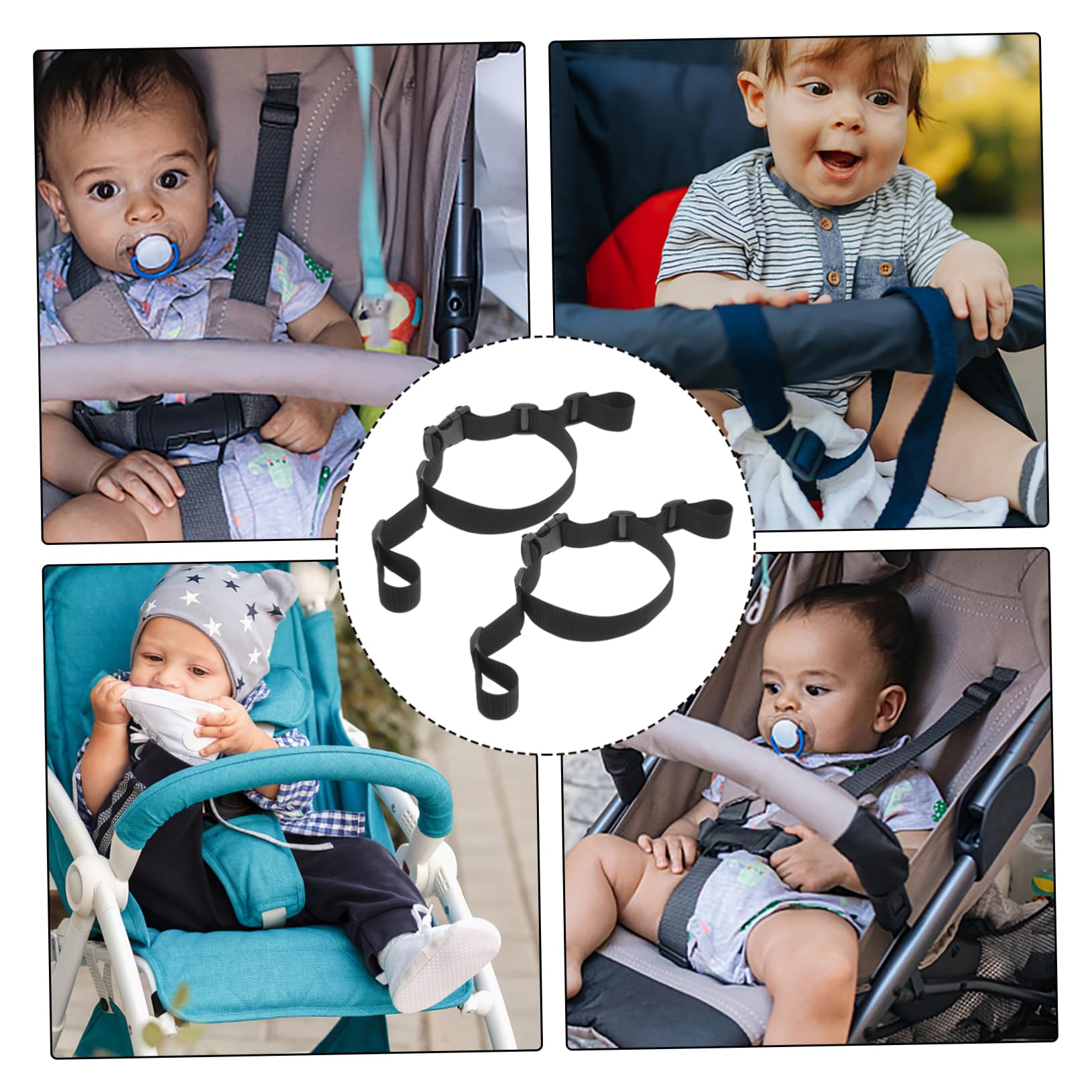 VICASKY 2-Pack Adjustable High Chair Straps - Replacement Pushchair Harness for Baby Strollers & High Chairs - Secure & Comfortable Child Safety Straps for Dining, Travel & Outdoor Activities