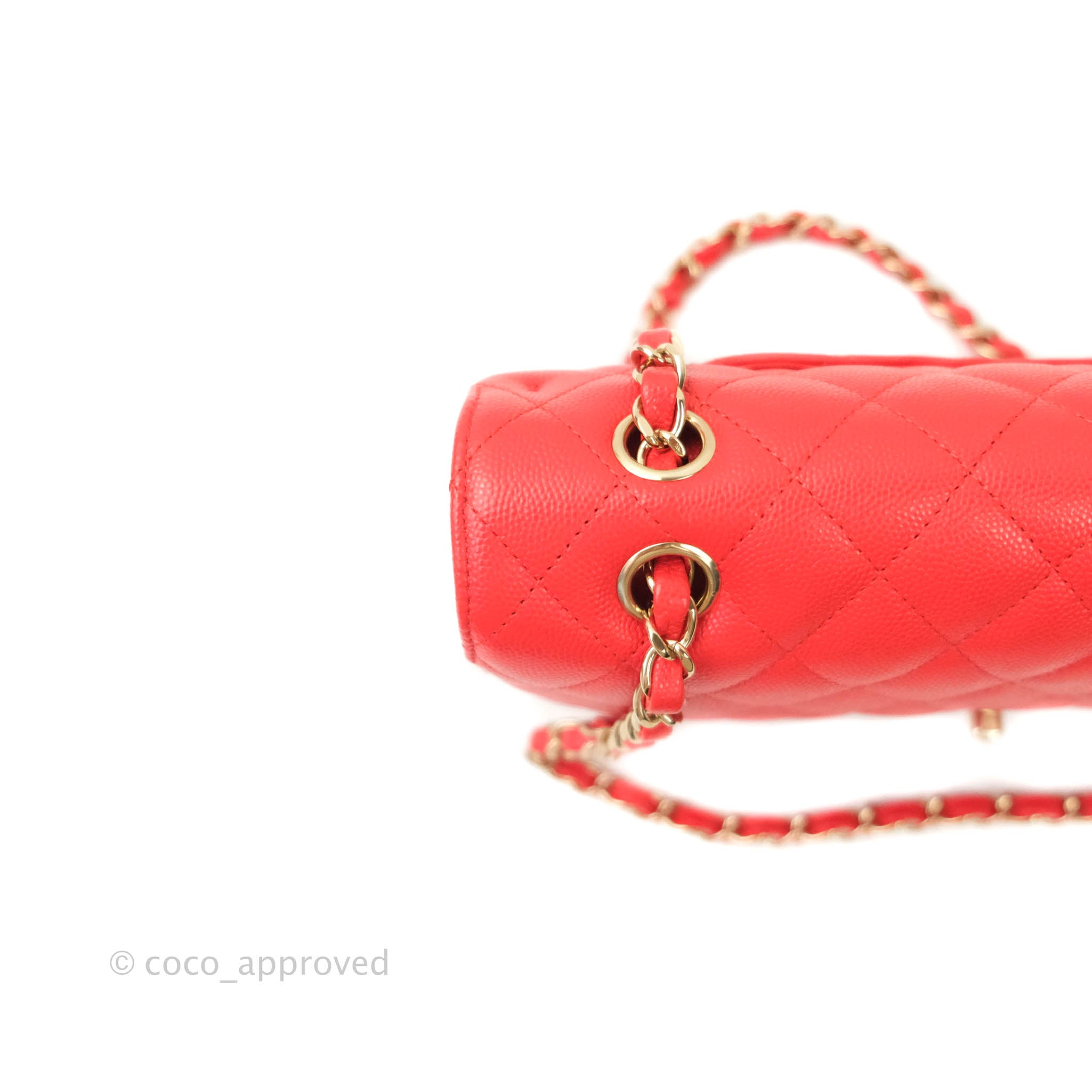 Chanel Classic Medium Double Flap Bag in Red Caviar Leather with Gold Hardware - Luxury Handbag for Women, Perfect for Parties, Weddings & Everyday Elegance